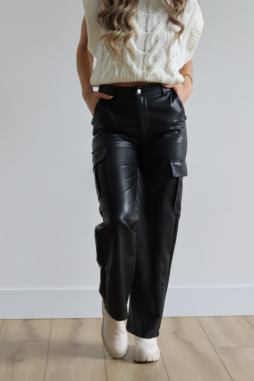 Leather Cargo Pant