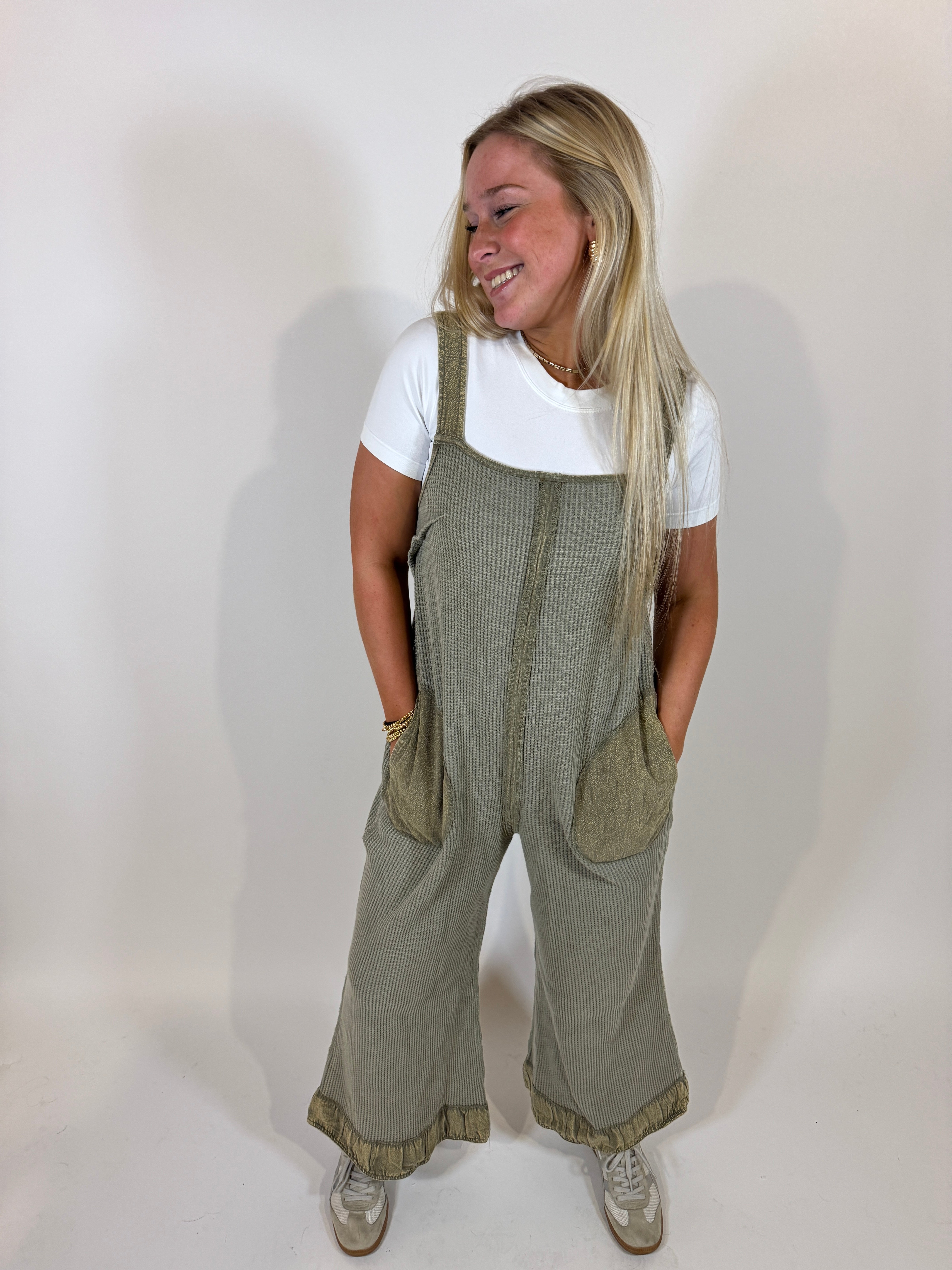 Ruffled Pocket Jumpsuit
