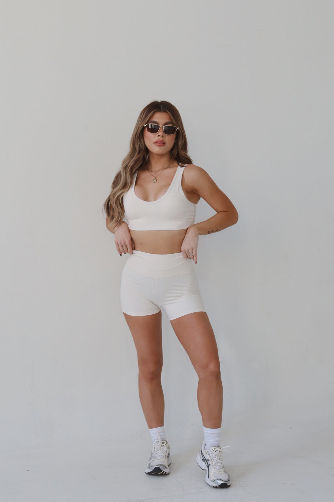 Racerback Bra and Biker Short Set