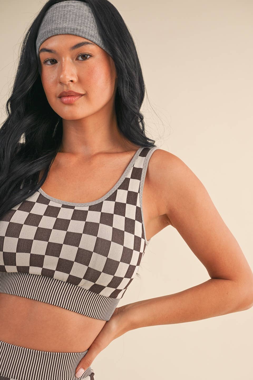Checkmate Cropped Two Piece Set