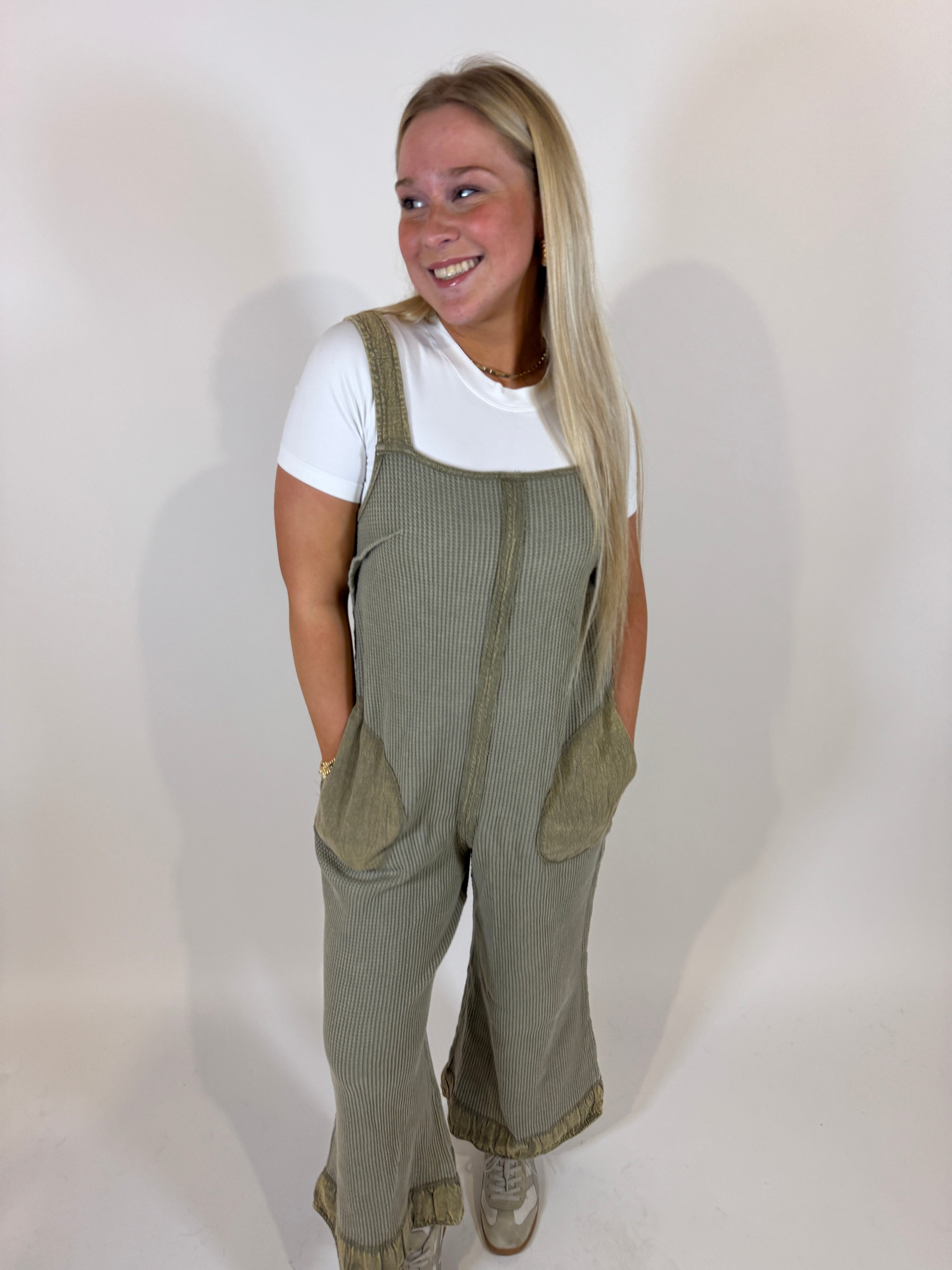 Ruffled Pocket Jumpsuit