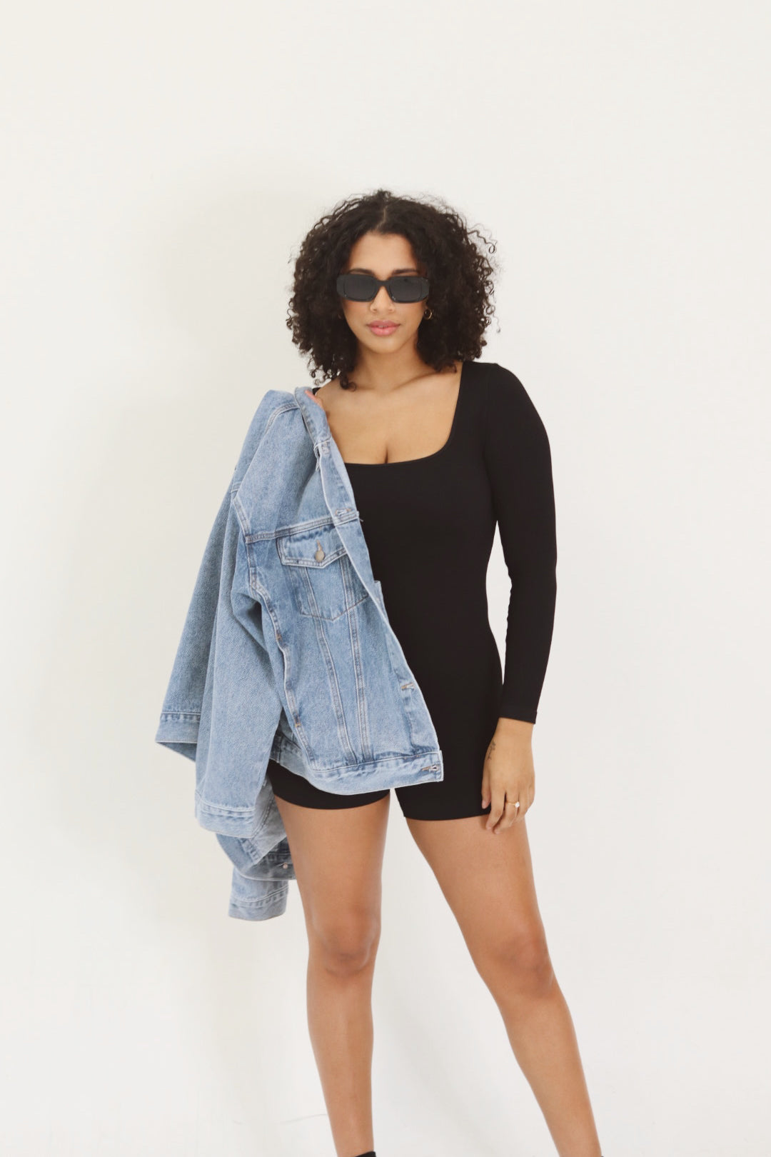 Long Square Neck Romper