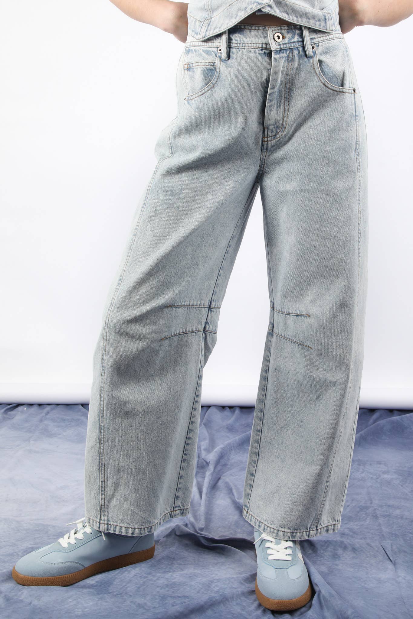 Barrel Leg Comfy Denim Jean Pants