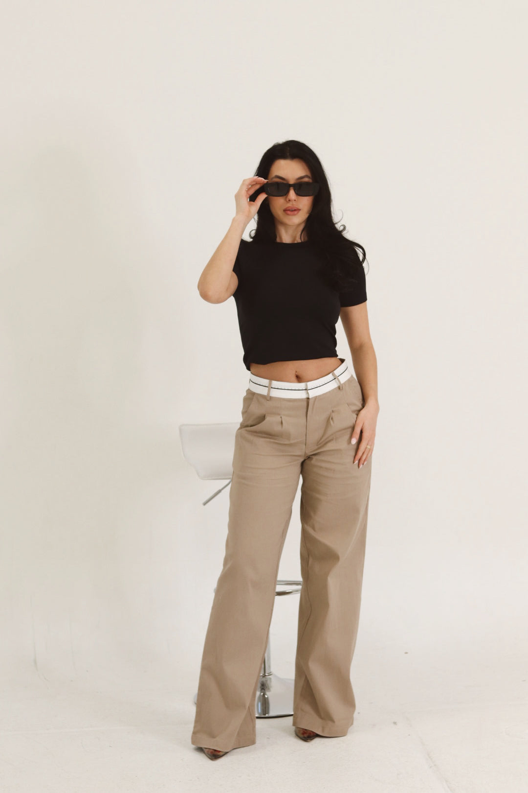 Waistband Detail Trousers