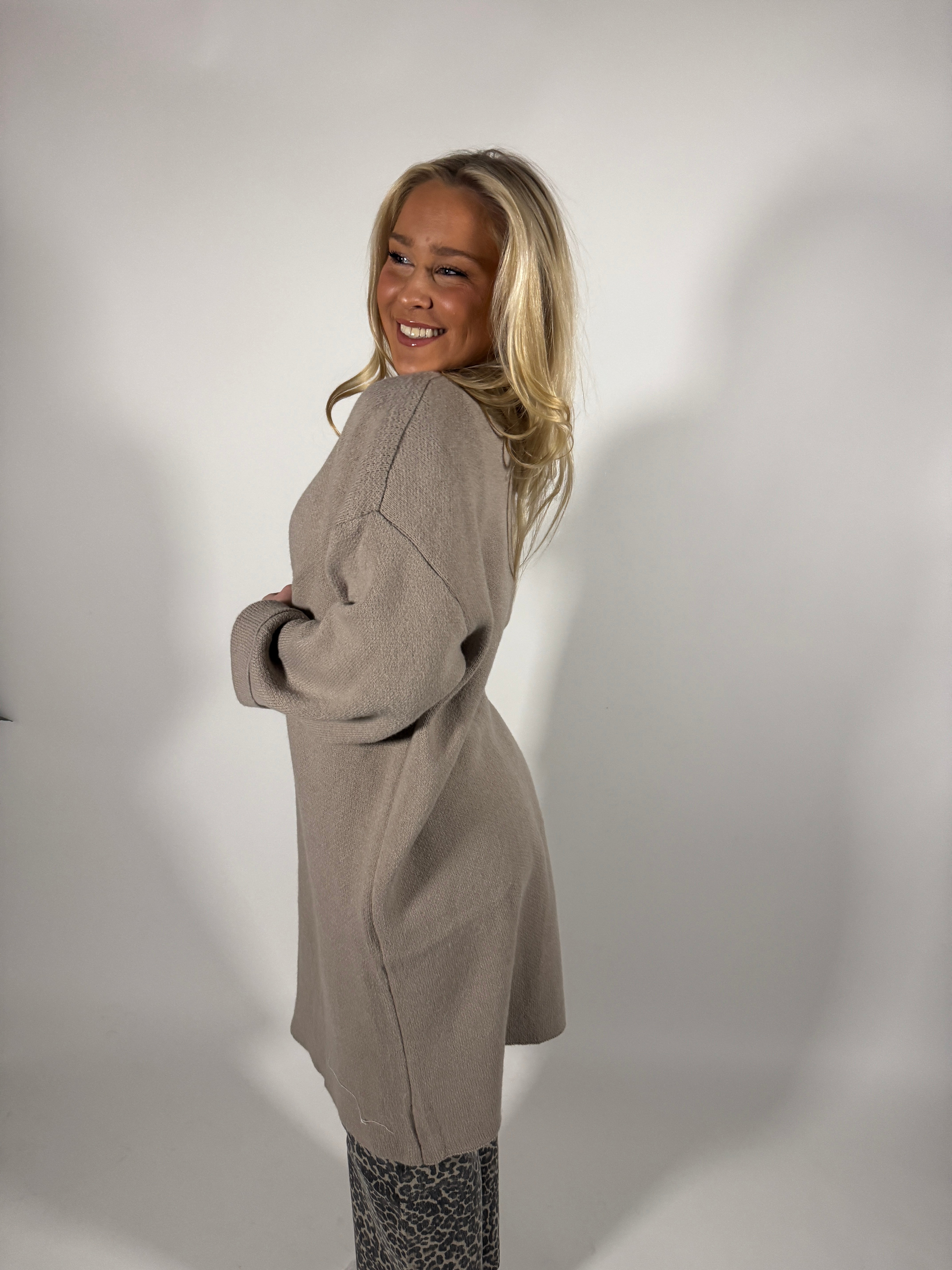 Over-The-Knee Knitted Cardigan Sweater