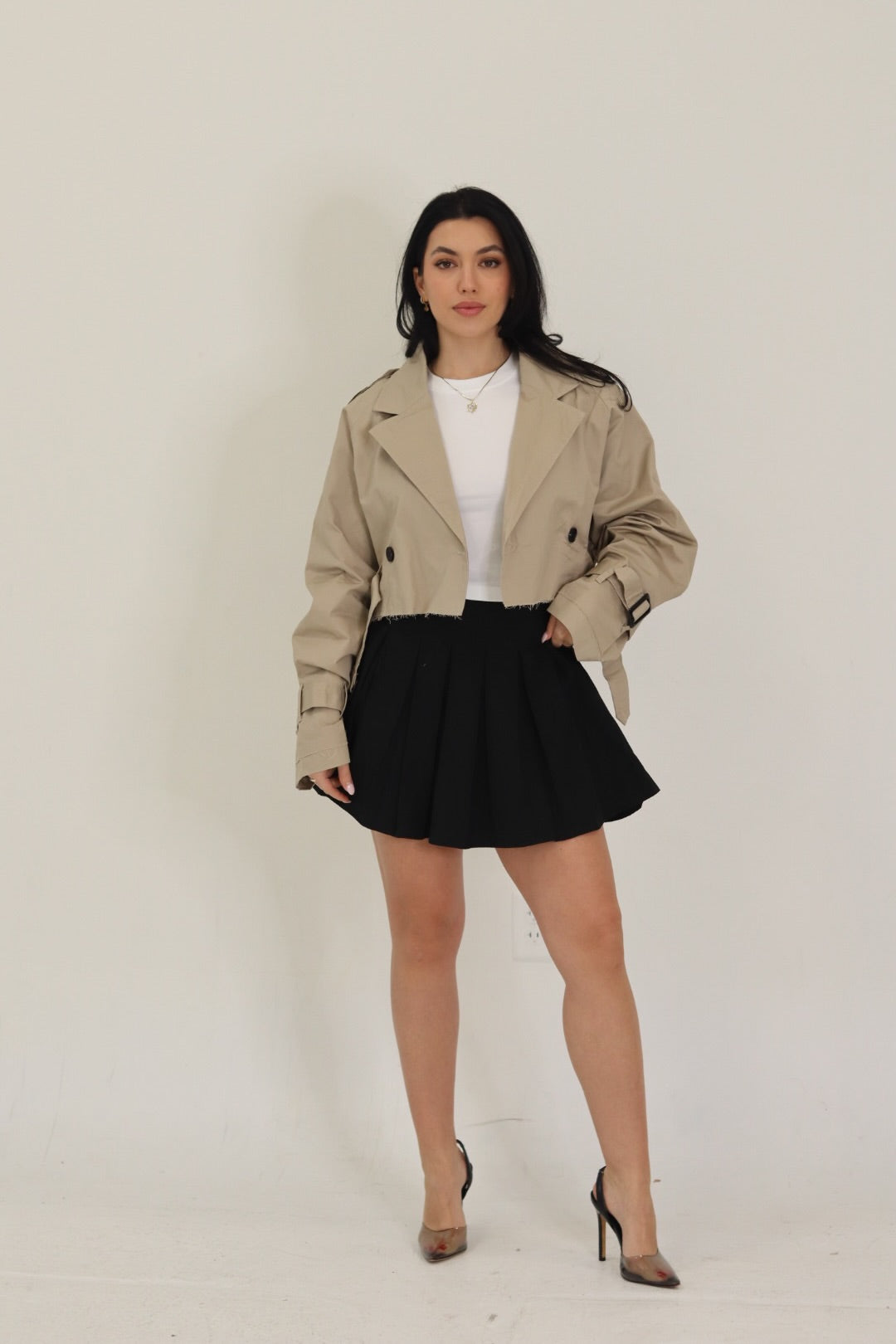 Pleated Mini Skirt