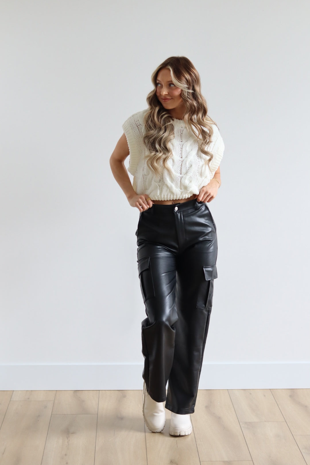Leather Cargo Pant
