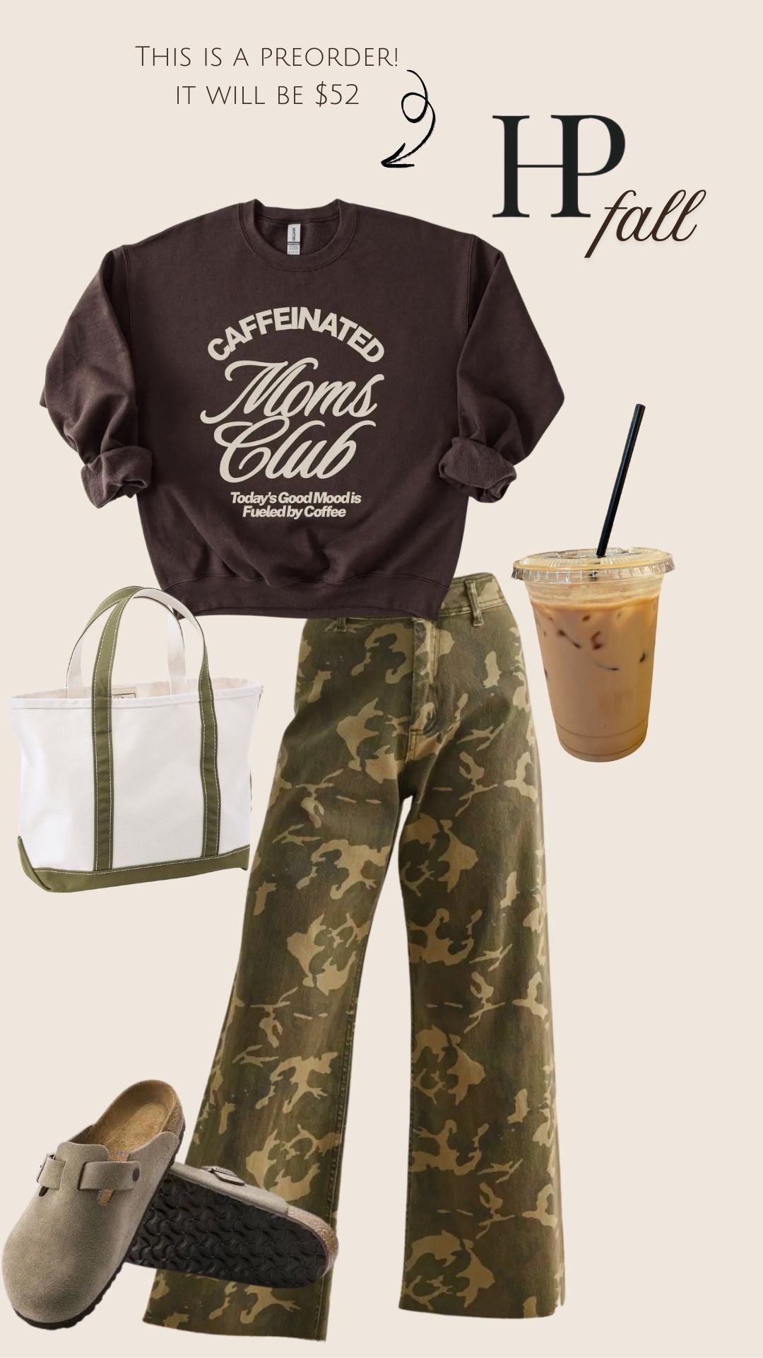 Caffeinated Moms Club Coffee Mama Mother Graphic Sweatshirt