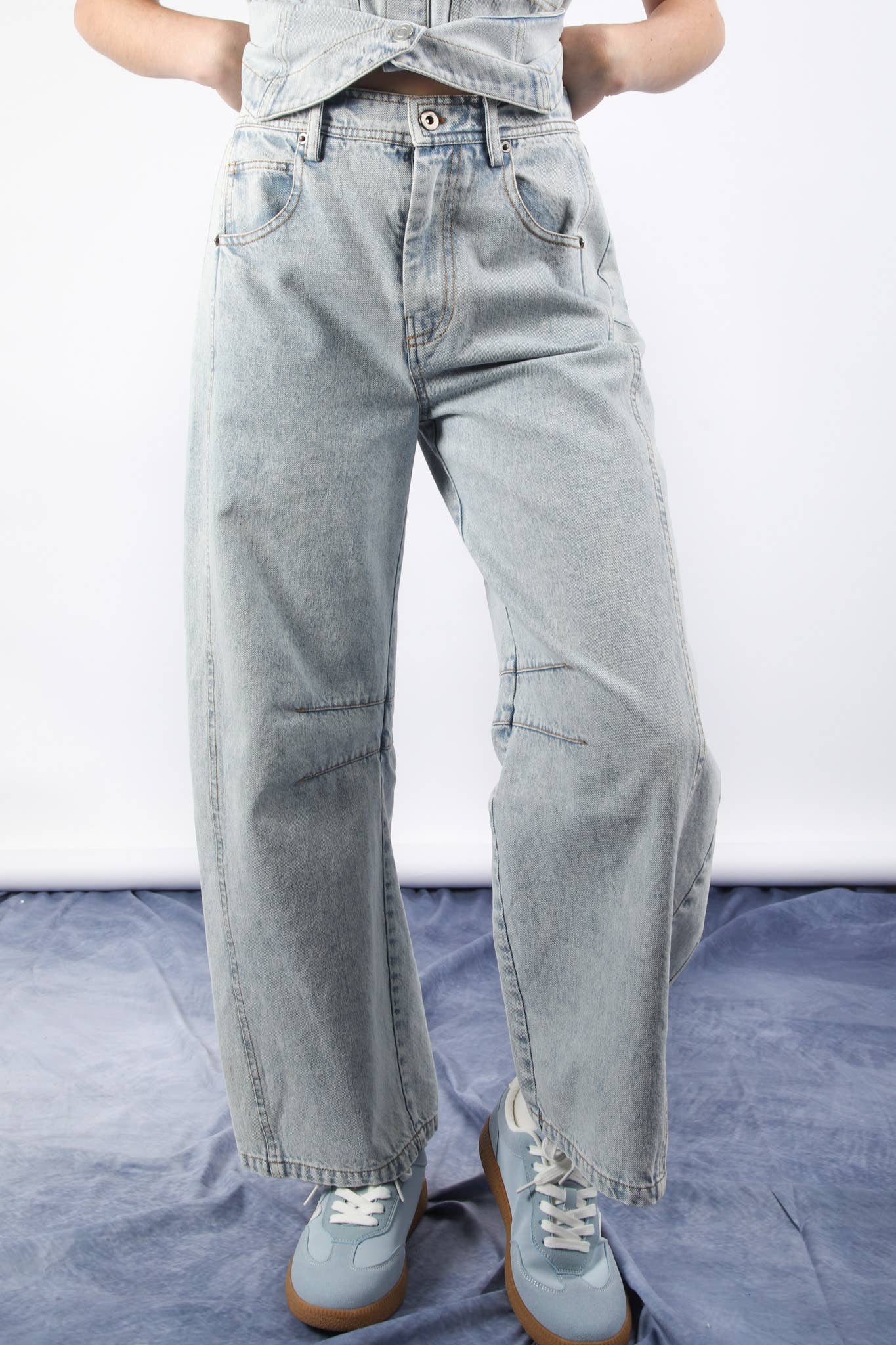 Barrel Leg Comfy Denim Jean Pants