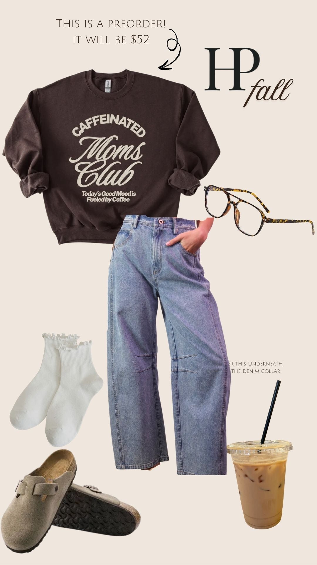 Caffeinated Moms Club Coffee Mama Mother Graphic Sweatshirt