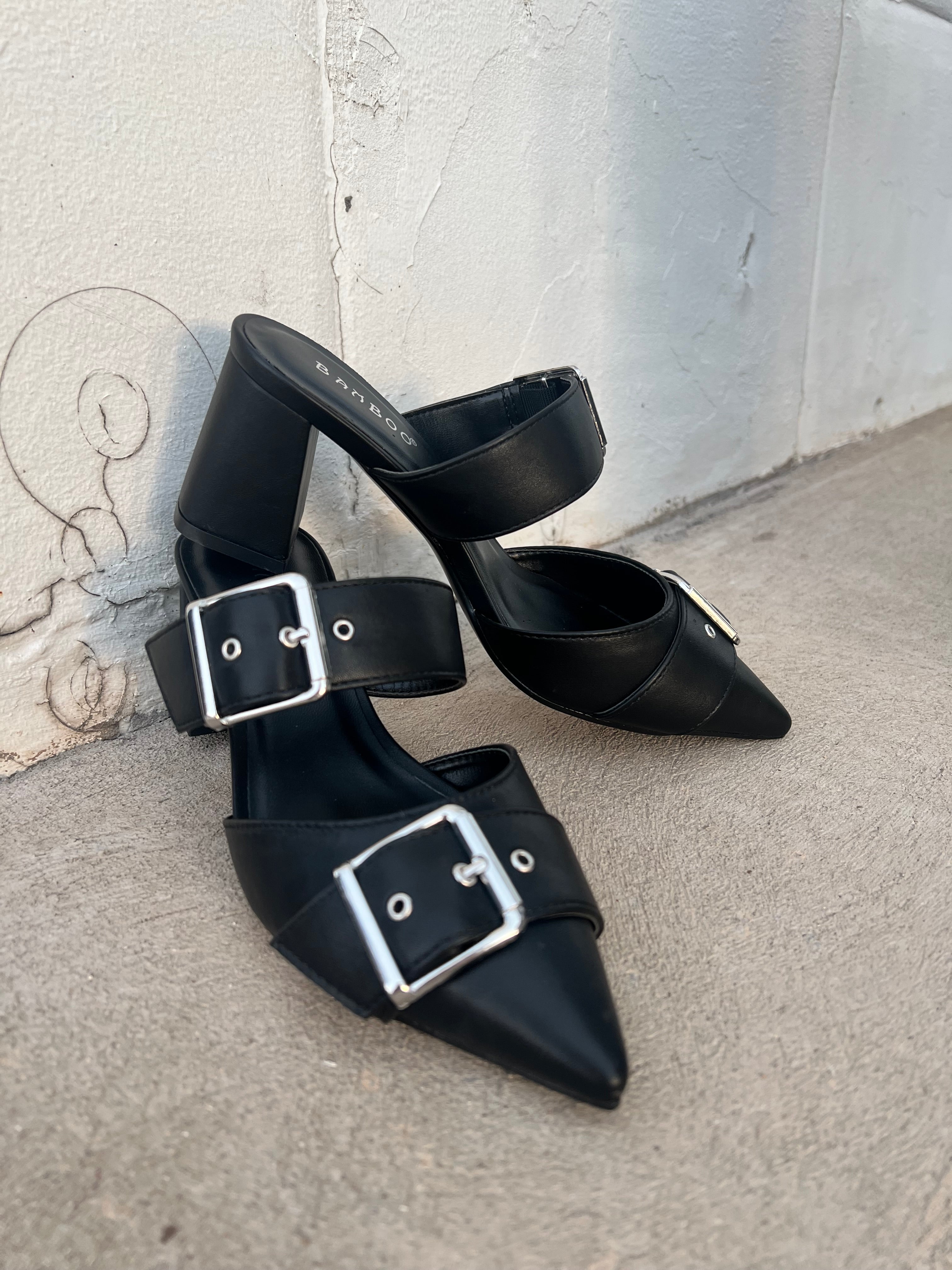 Pointed Buckle Heel