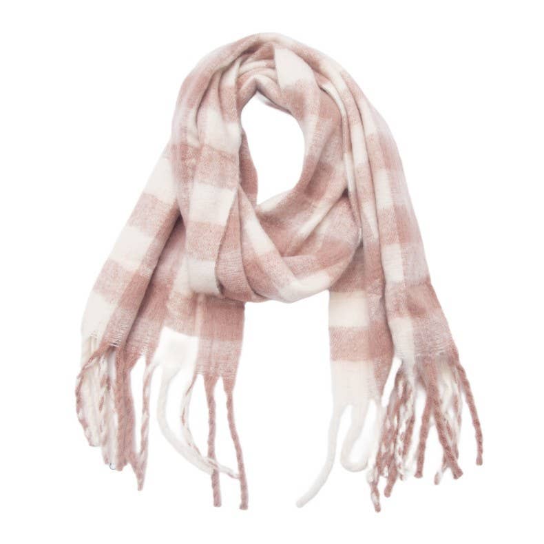 Gingham Fleece Scarf
