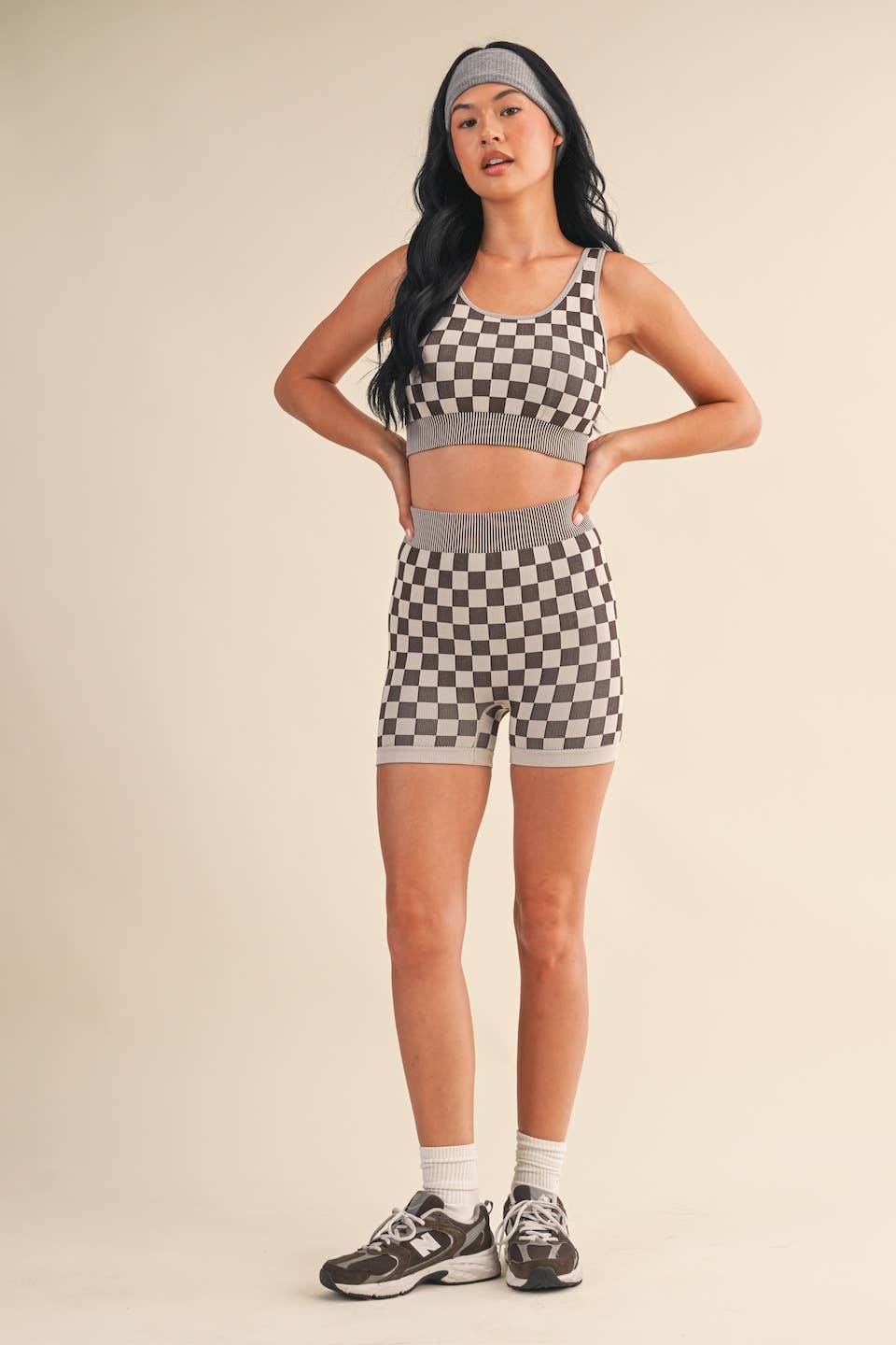 Checkmate Cropped Two Piece Set