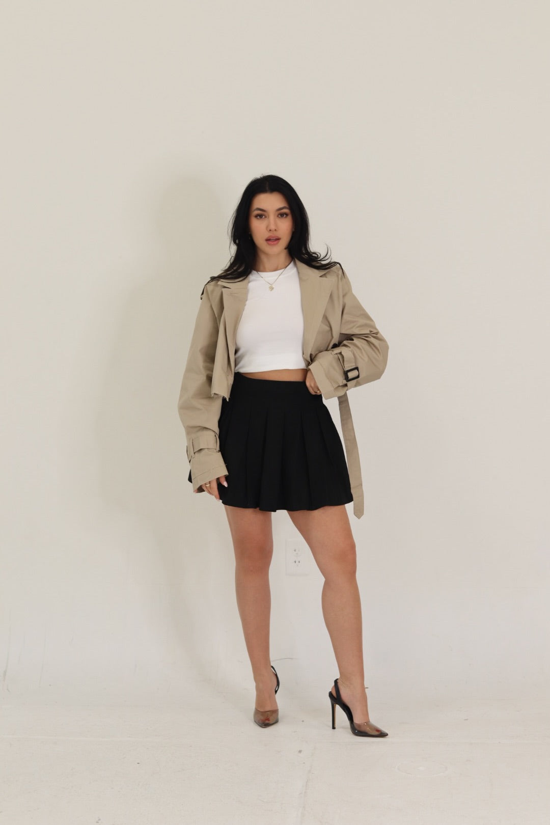 Pleated Mini Skirt
