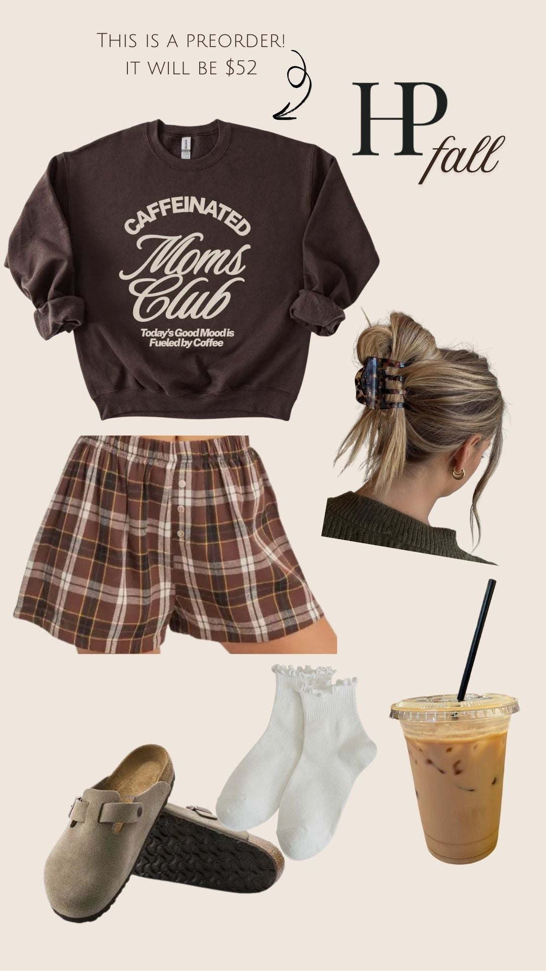 Caffeinated Moms Club Coffee Mama Mother Graphic Sweatshirt