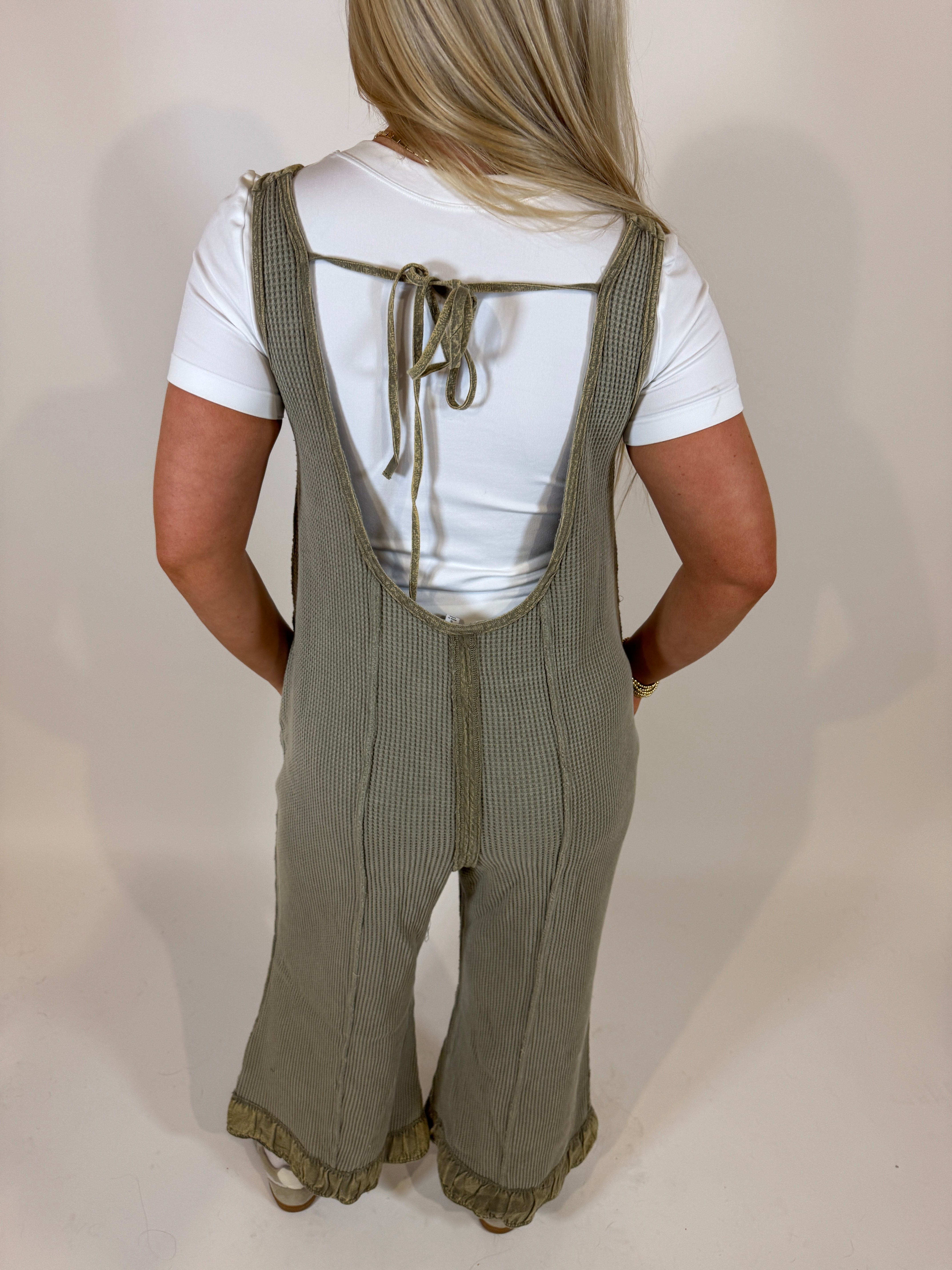 Ruffled Pocket Jumpsuit