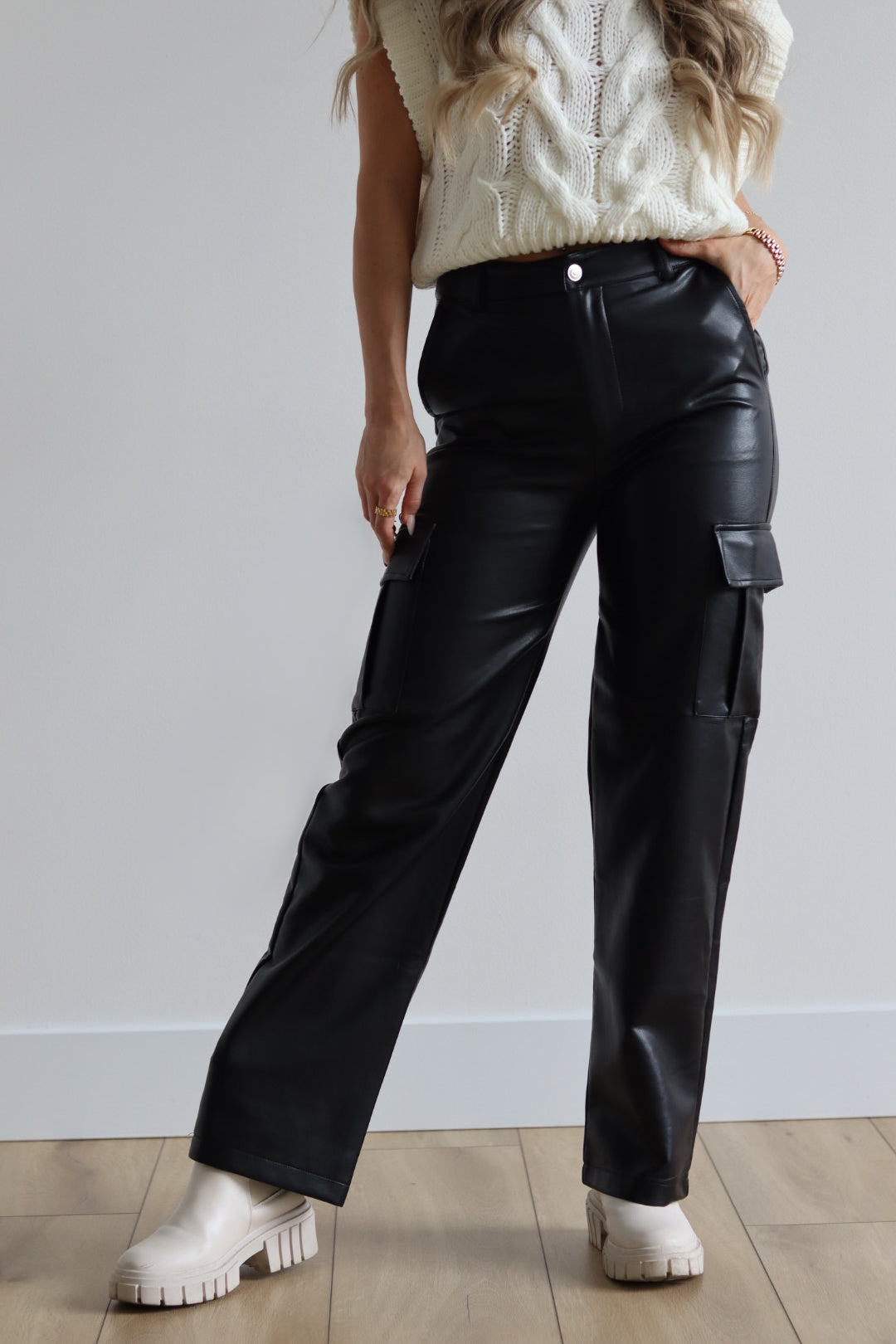 Leather Cargo Pant