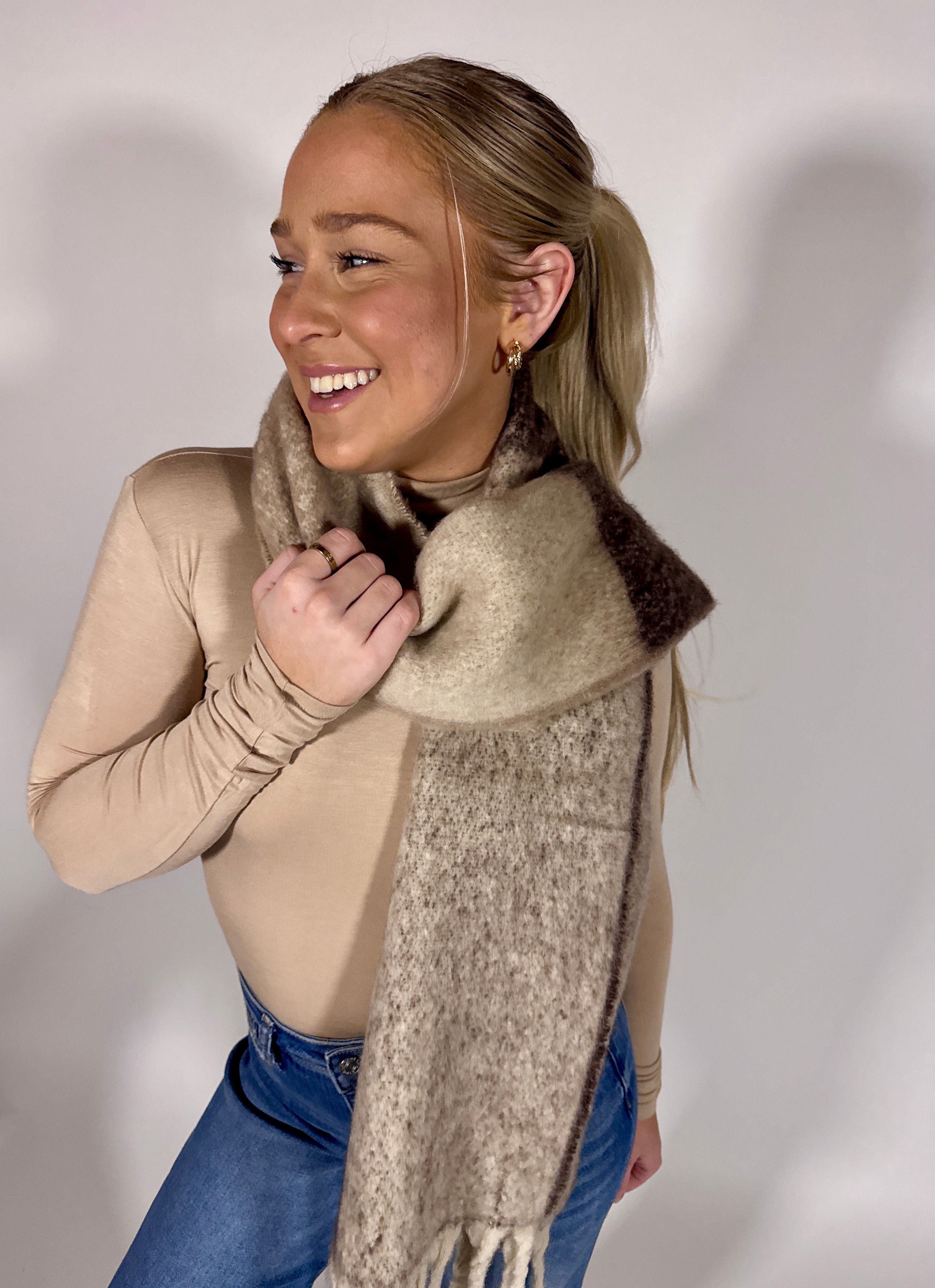 Abstract Fleece Scarf