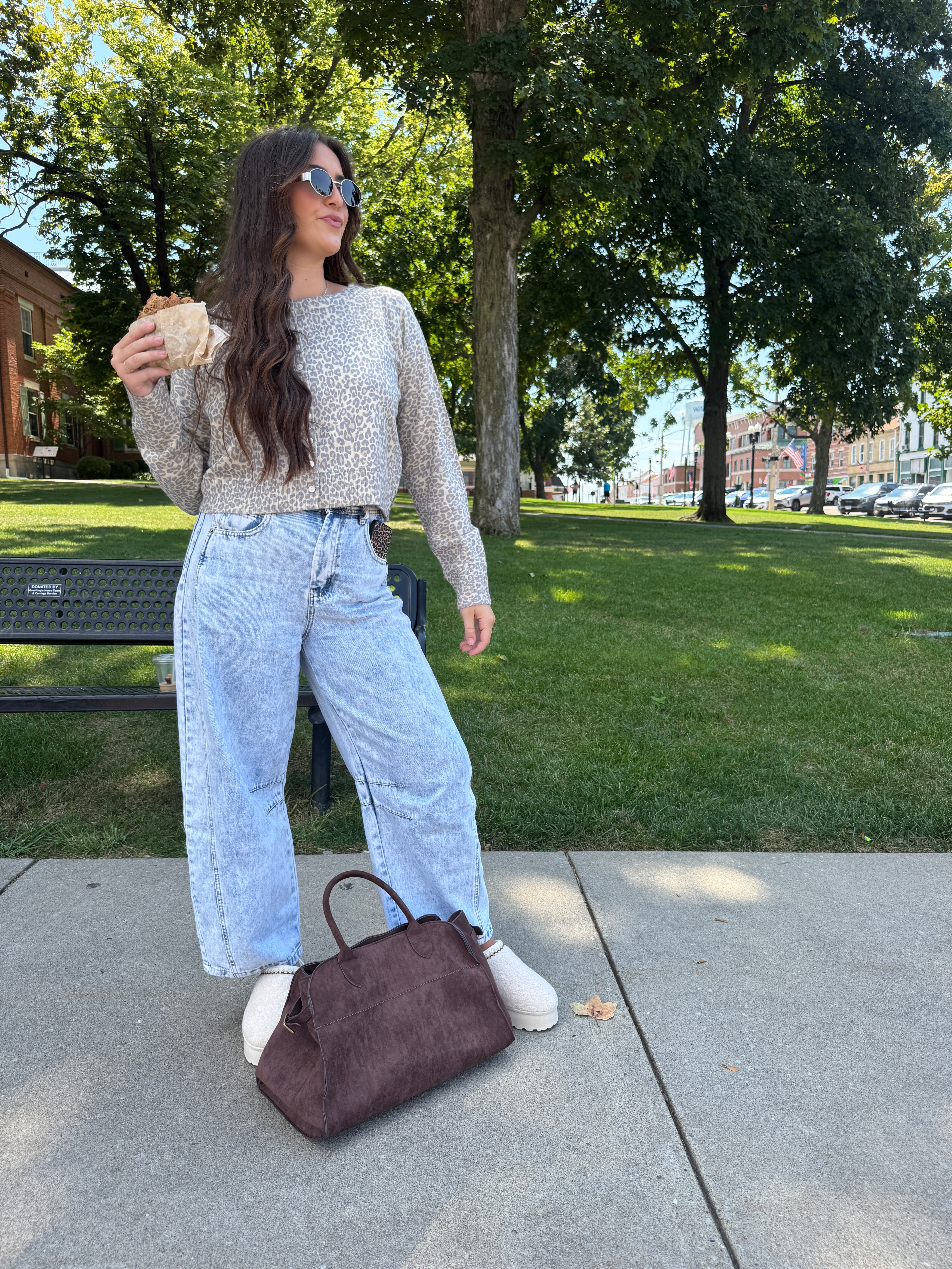 Barrel Leg Comfy Denim Jean Pants