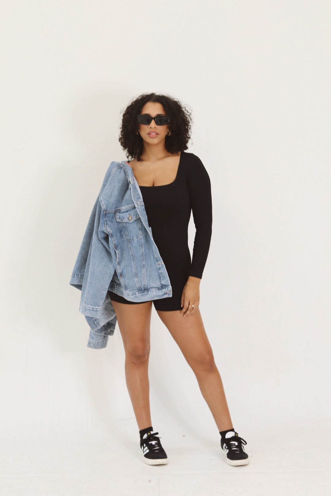 Long Square Neck Romper