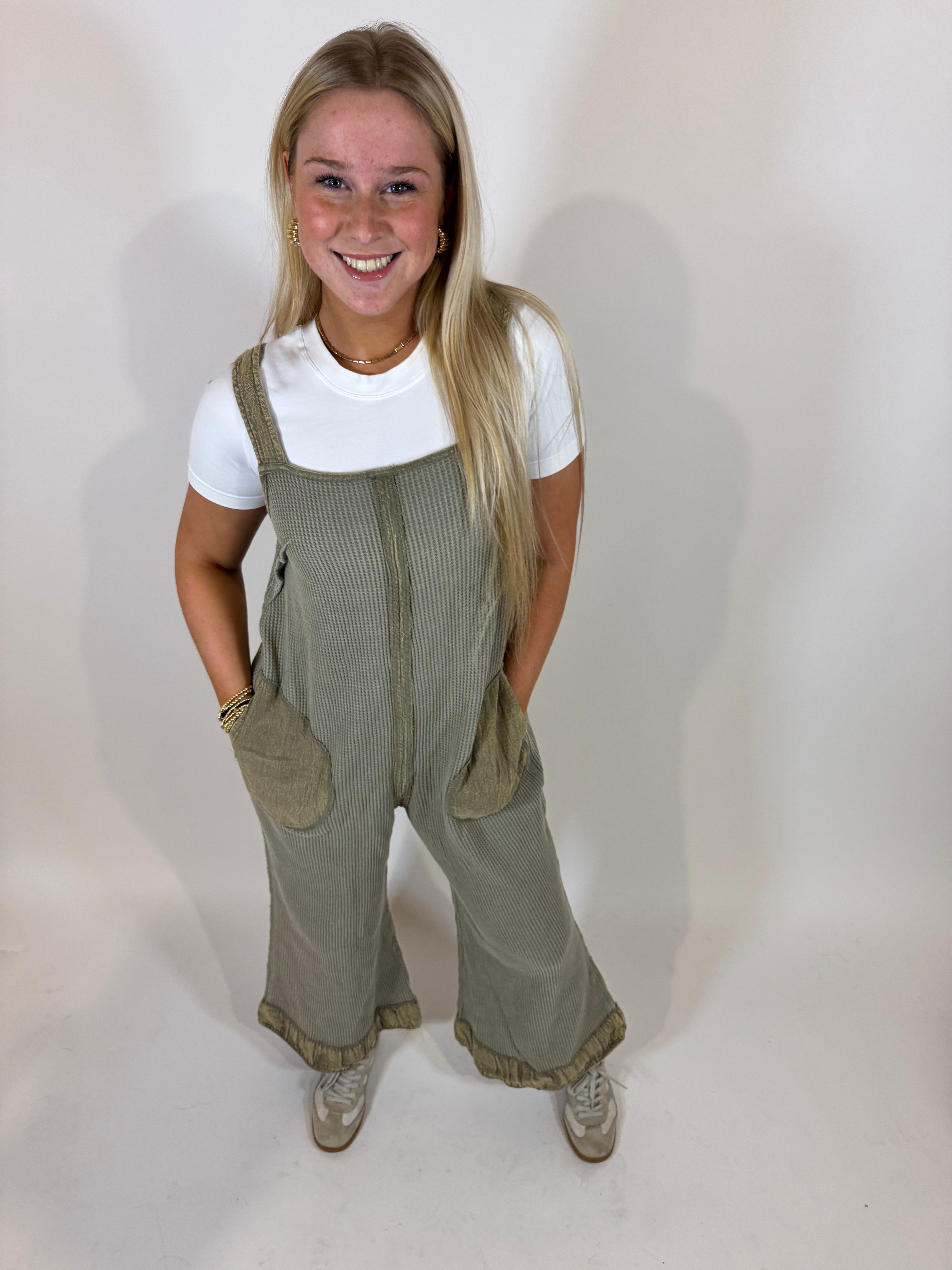 Ruffled Pocket Jumpsuit