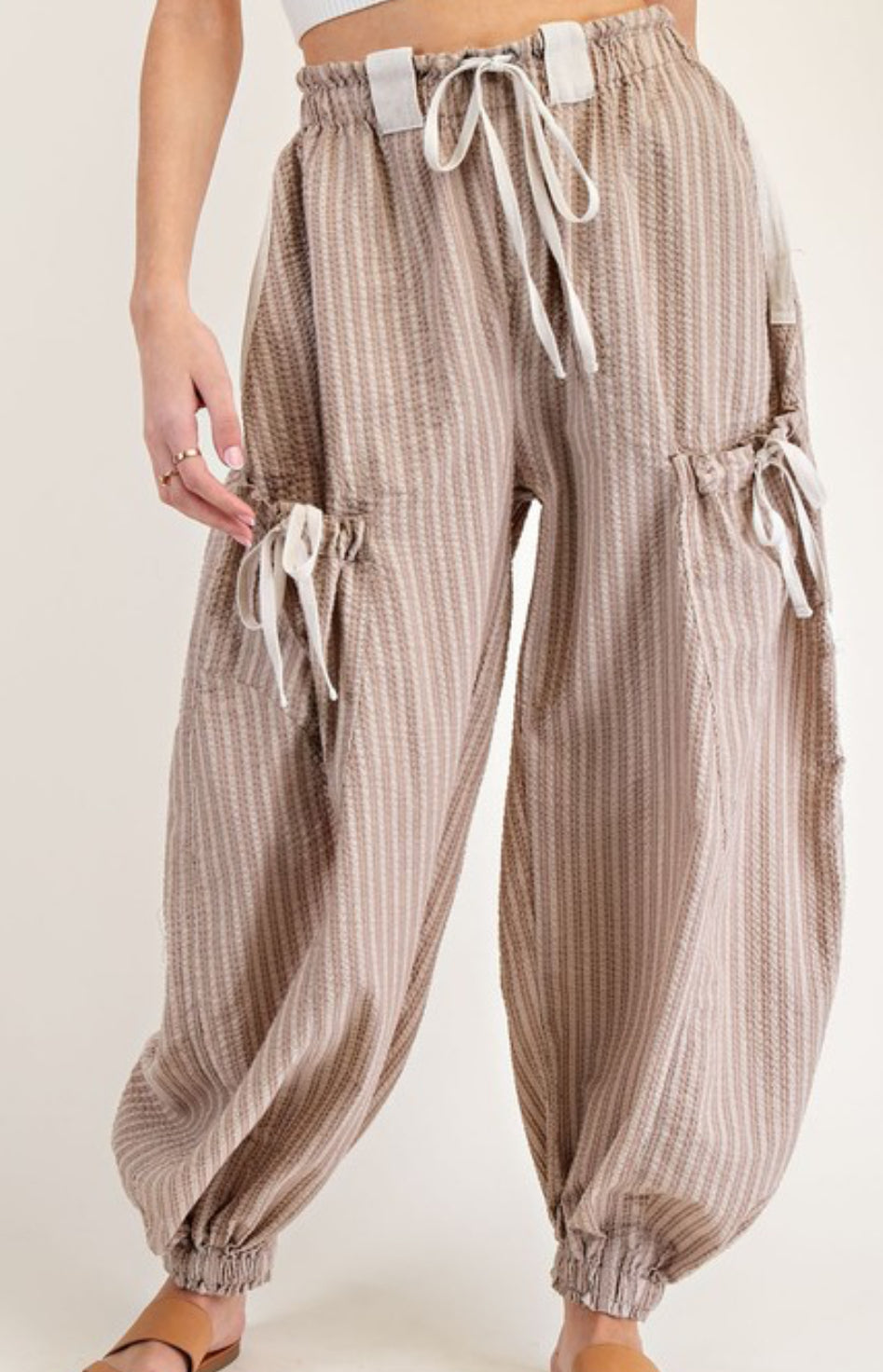 Striped Drawstring Joggers