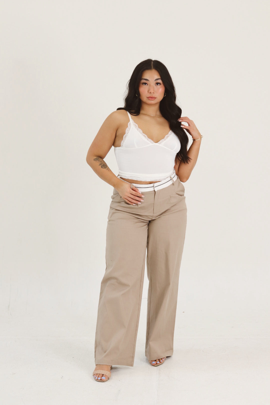 Waistband Detail Trousers