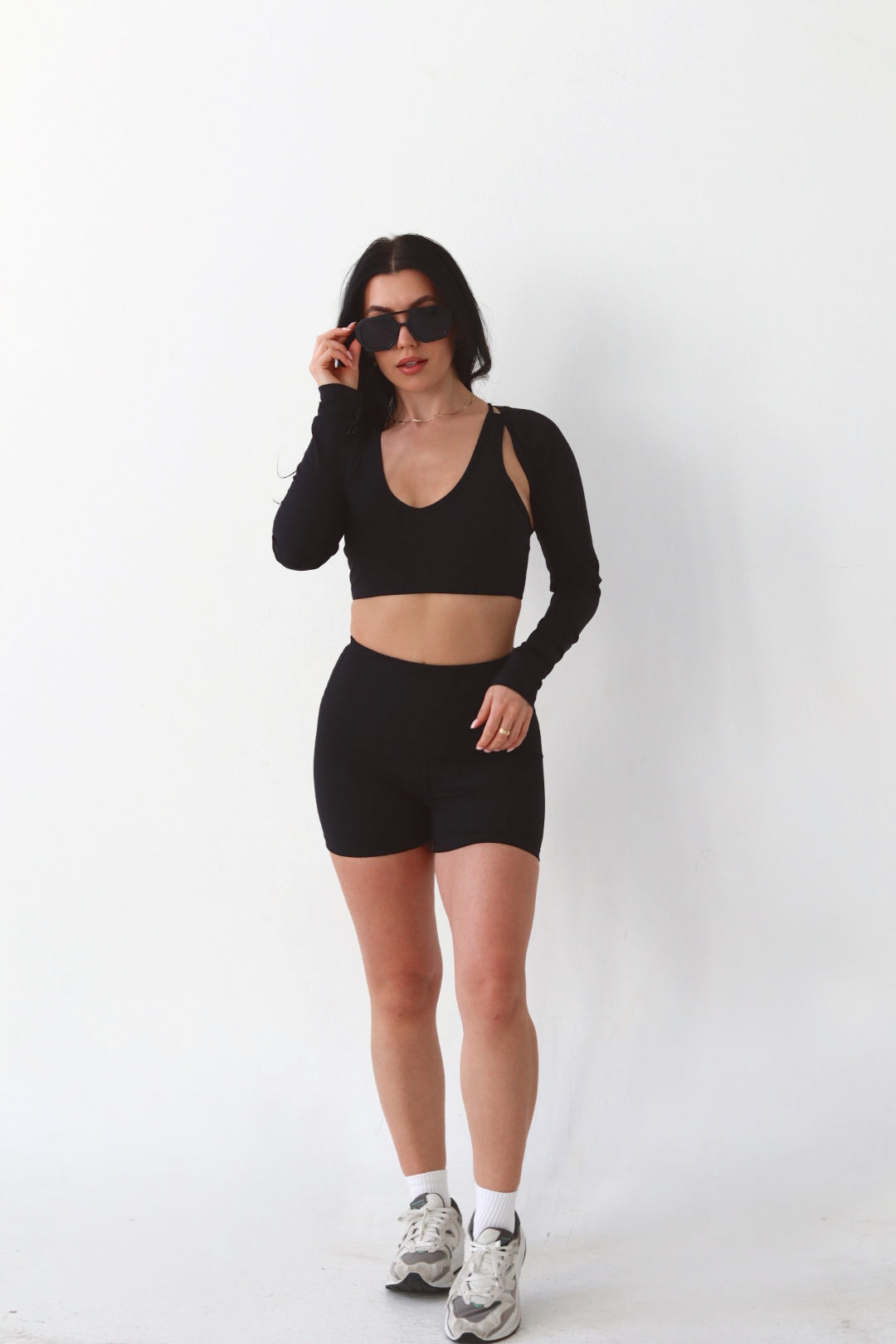 Racerback Bra and Biker Short Set