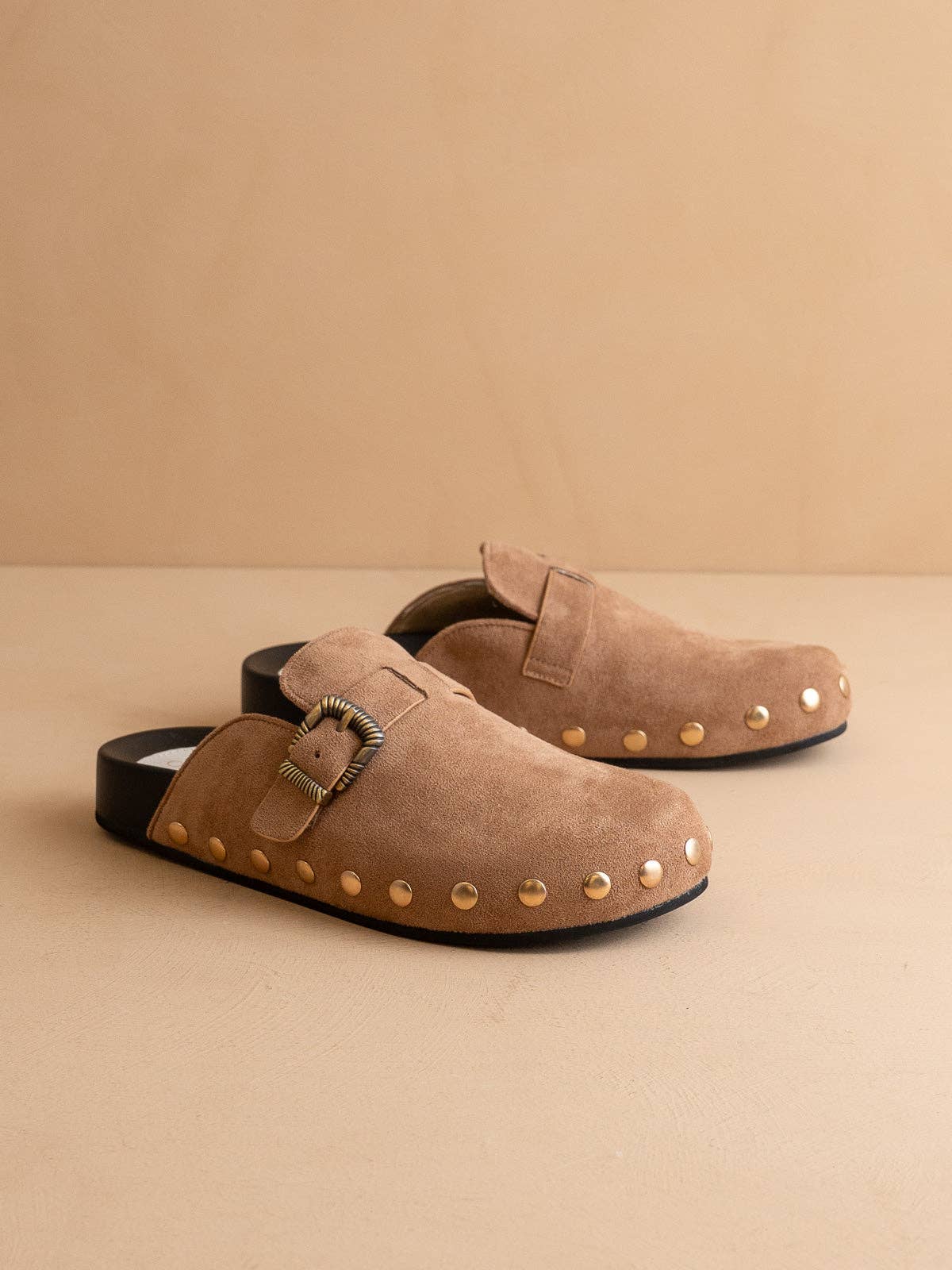 Studded Buckle Clog