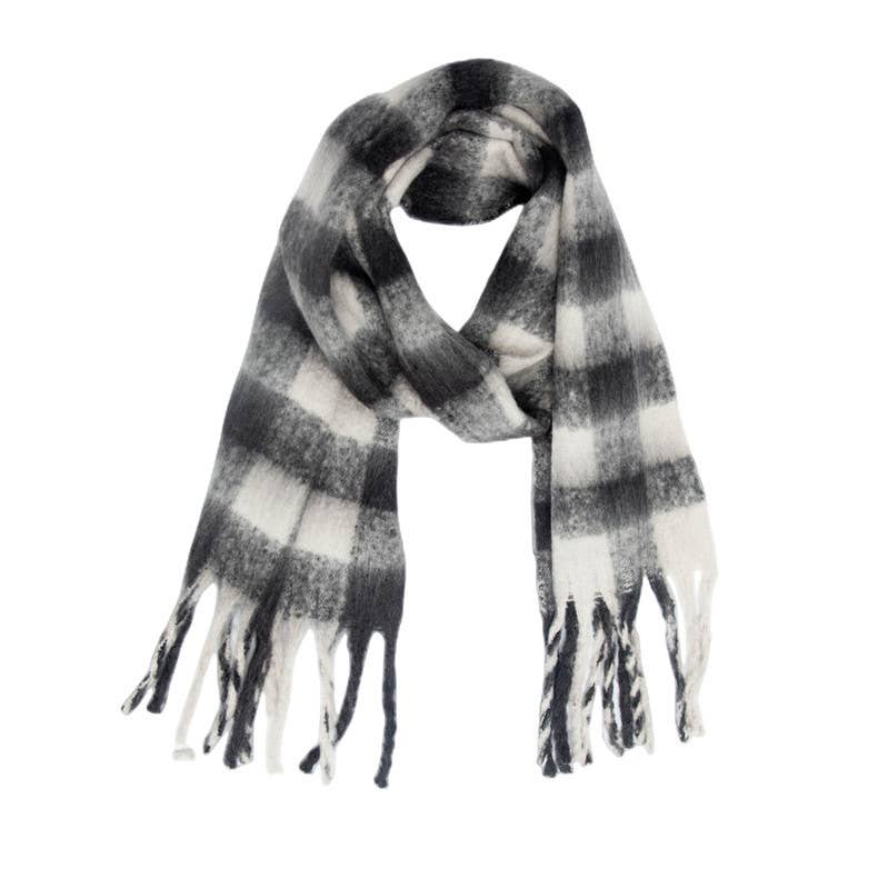 Gingham Fleece Scarf