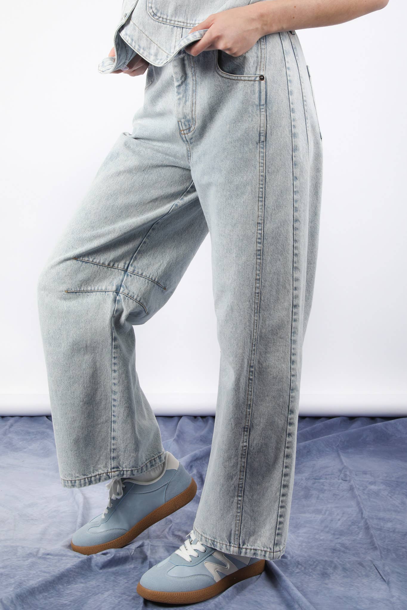 Barrel Leg Comfy Denim Jean Pants