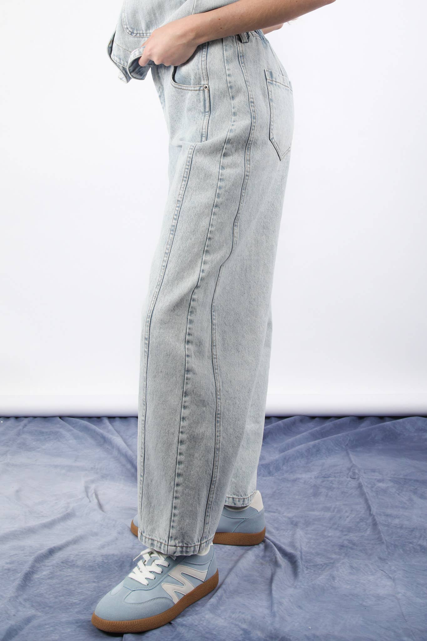 Barrel Leg Comfy Denim Jean Pants