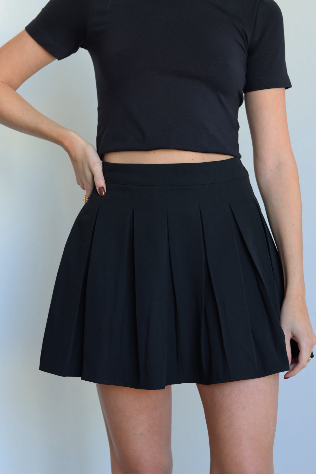 Pleated Mini Skirt