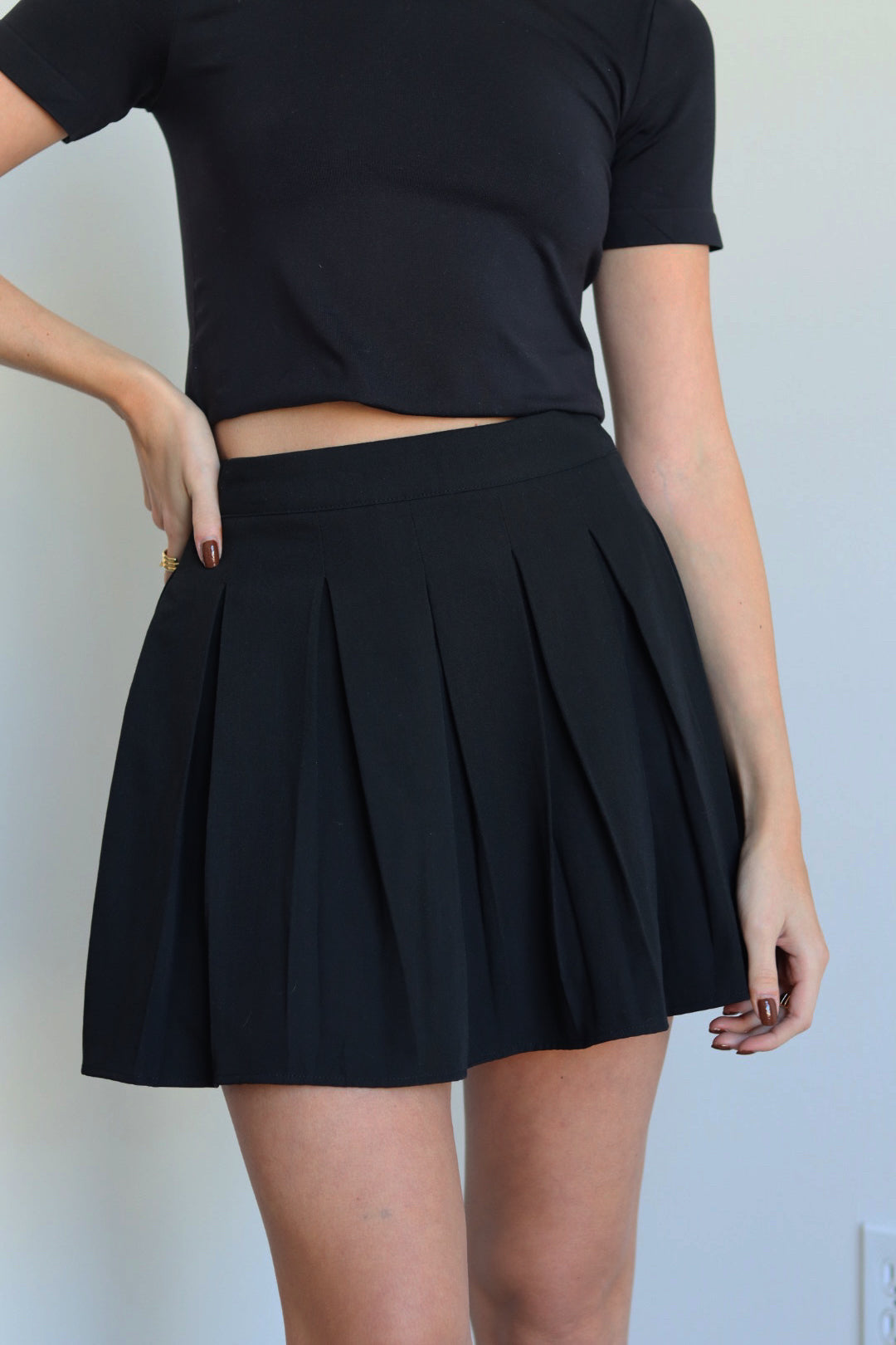 Pleated Mini Skirt