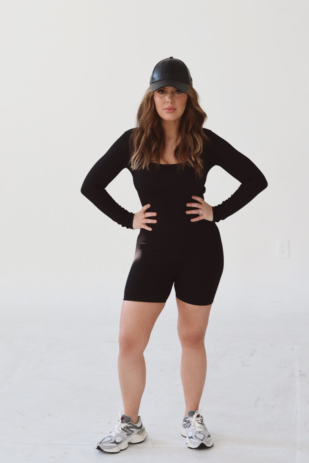 Long Square Neck Romper