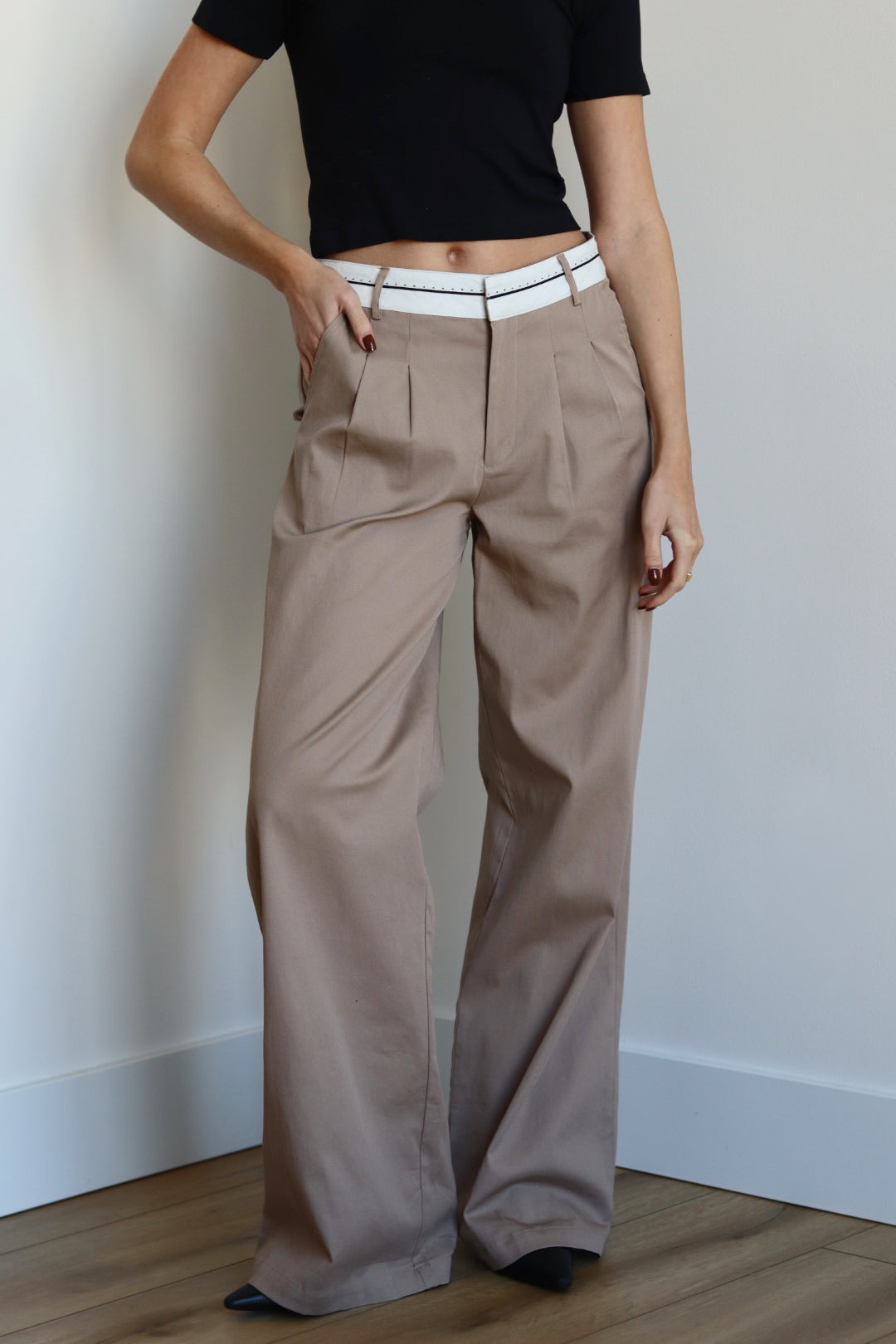 Waistband Detail Trousers