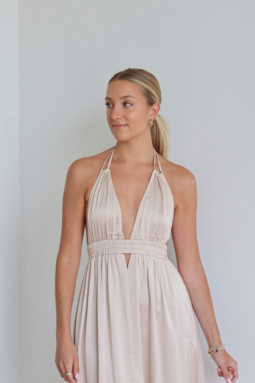 Deep V Maxi Dress