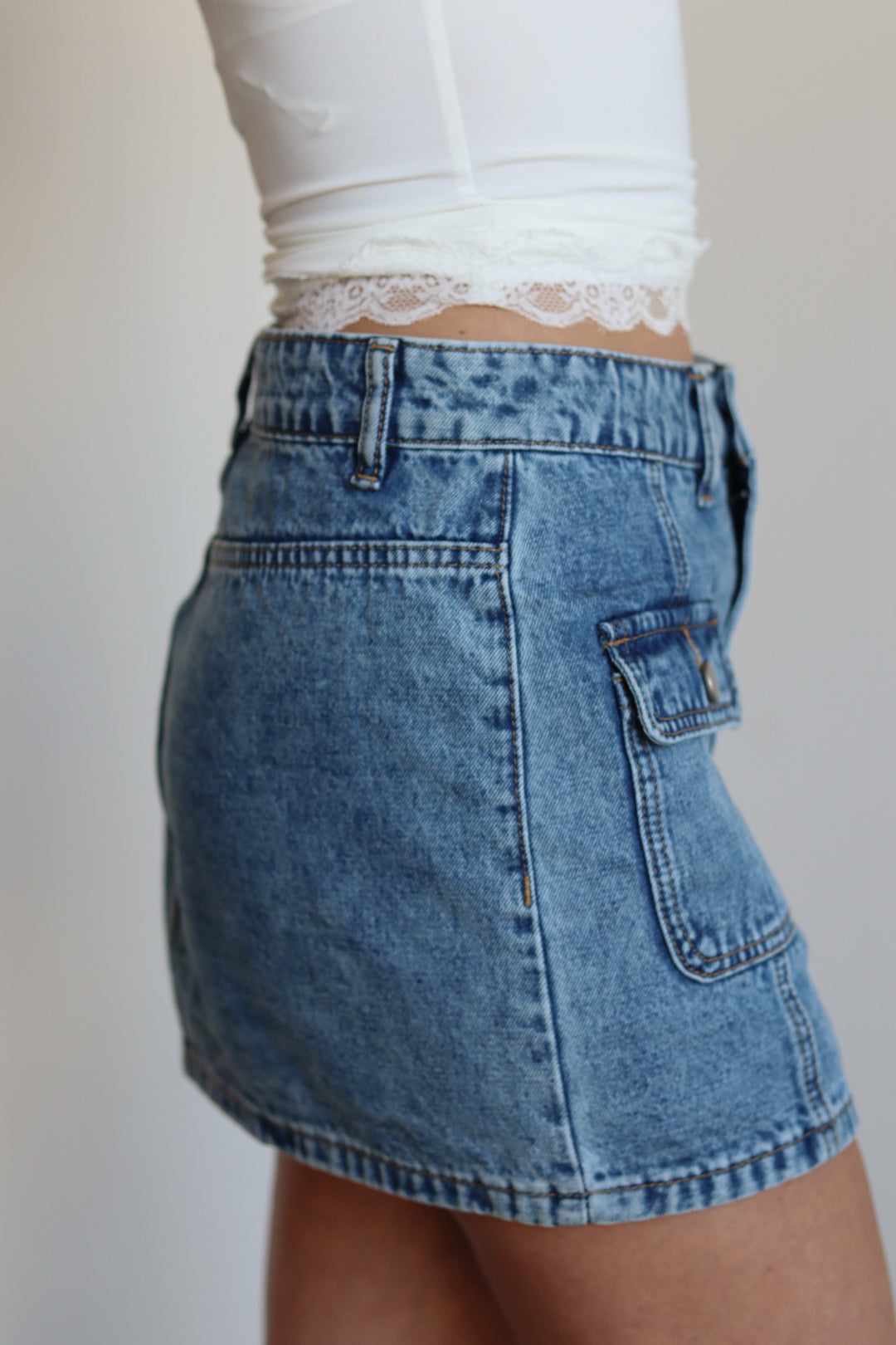 Denim Mini Skirt