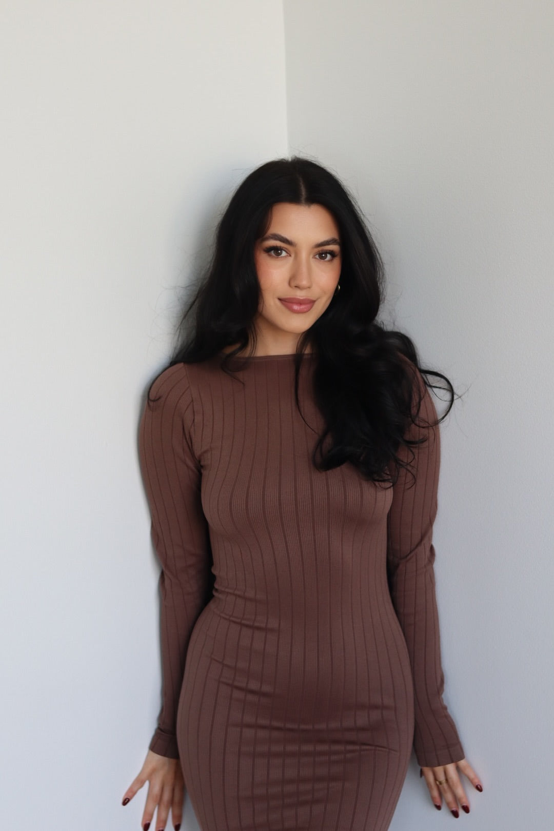 Seamless Ribbed Midi Dress