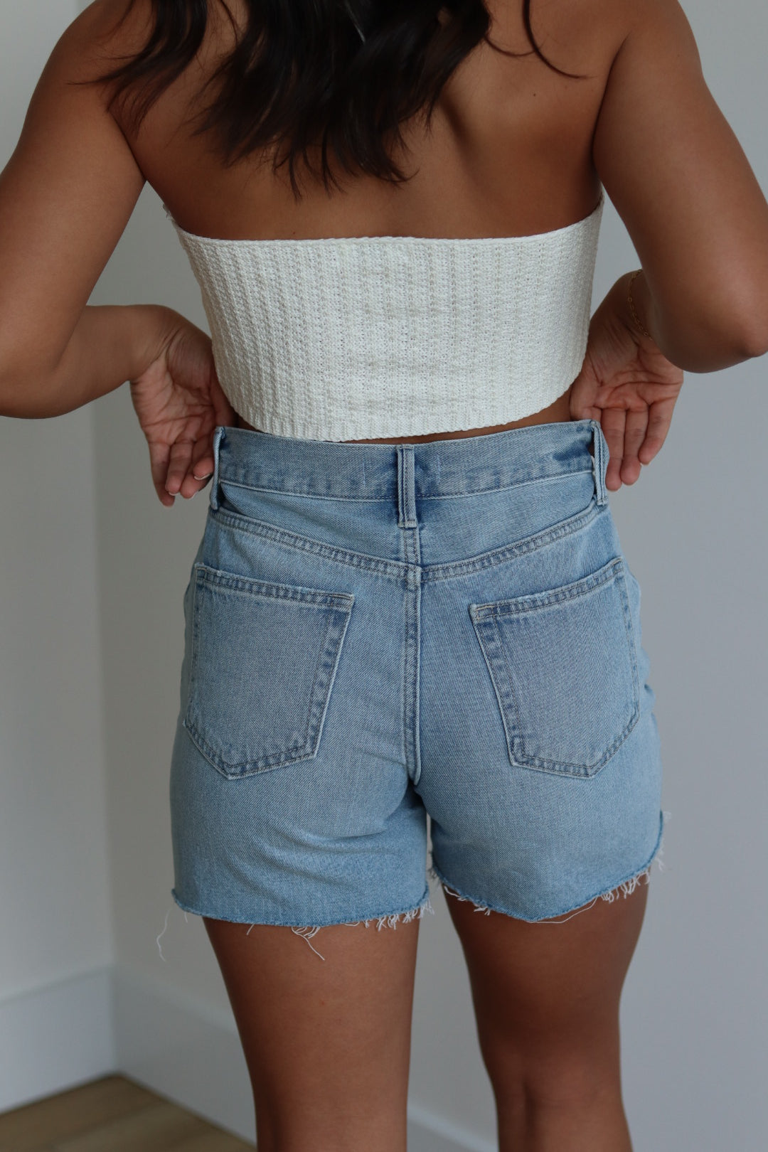 Dad Cutoff Denim Short