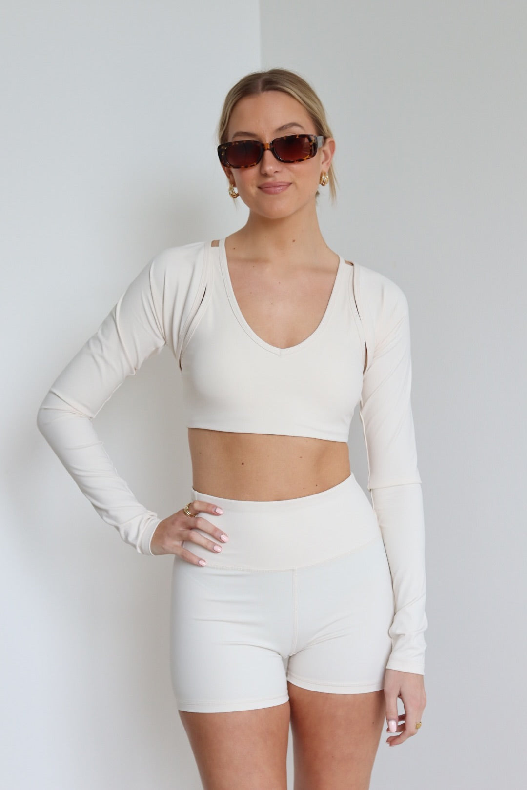 Racerback Bra and Biker Short Set