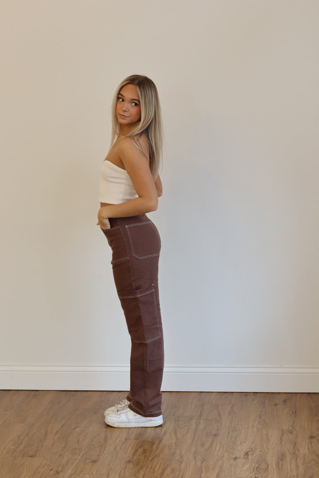 Contrast Stitch Cargo Pant