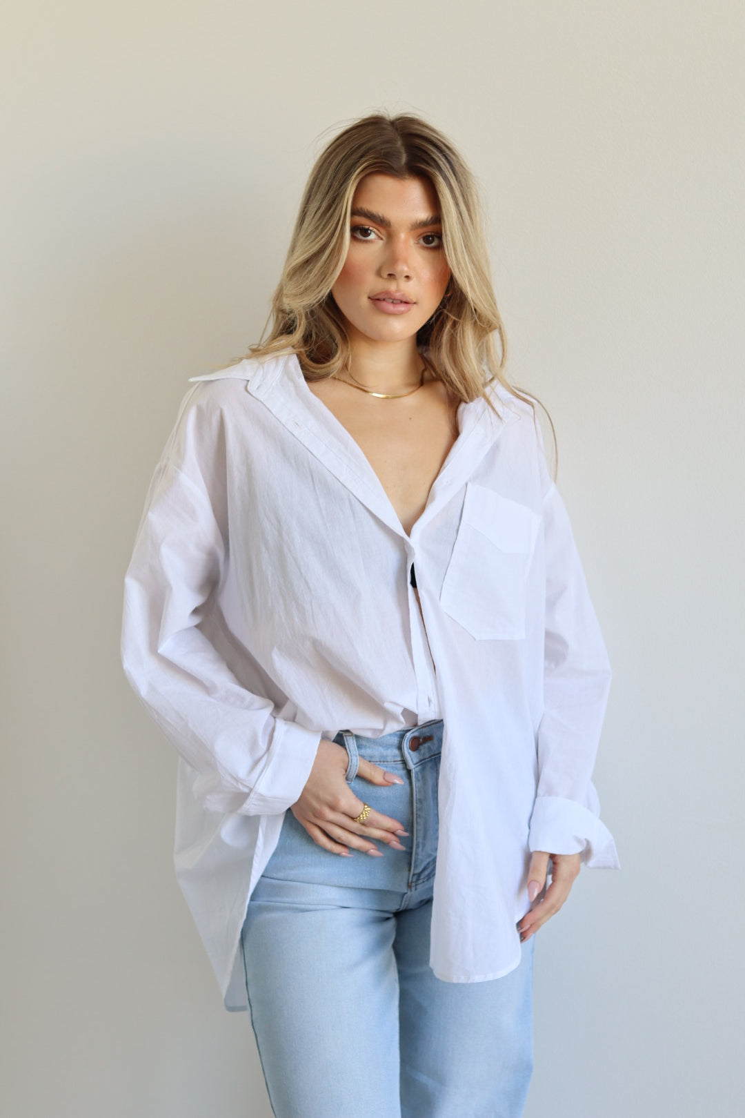Oversized Lightweight Button Down