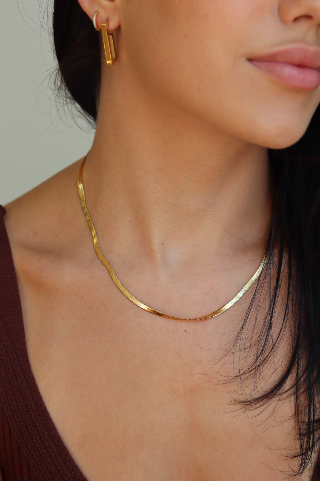 Dainty Herringbone Necklace