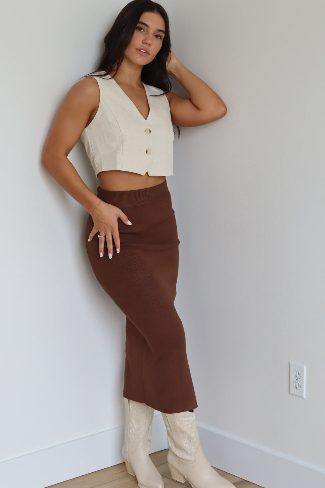 Knit Midi Skirt