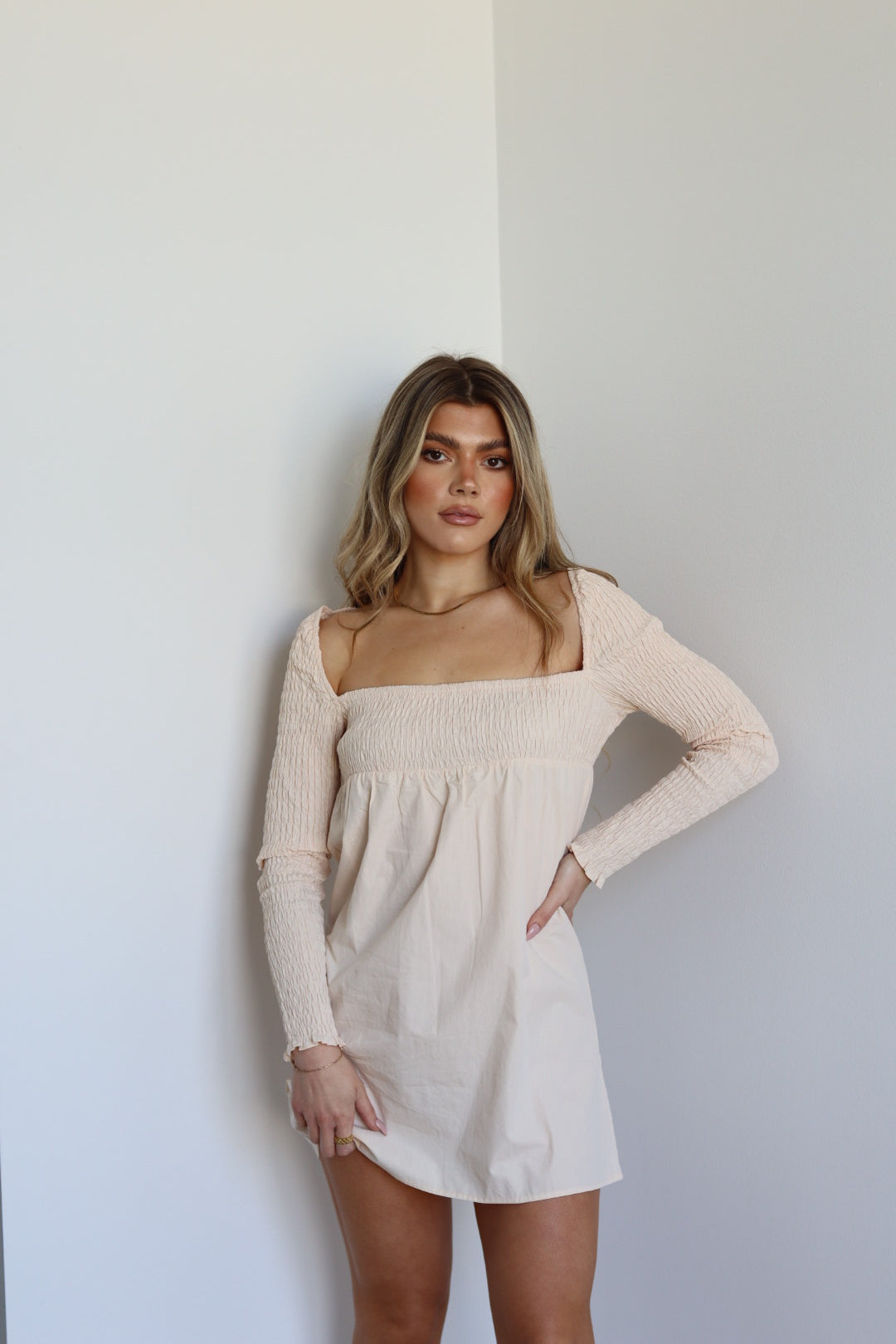 Smocked Detail Dress