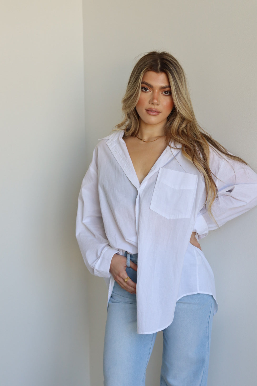 Oversized Lightweight Button Down