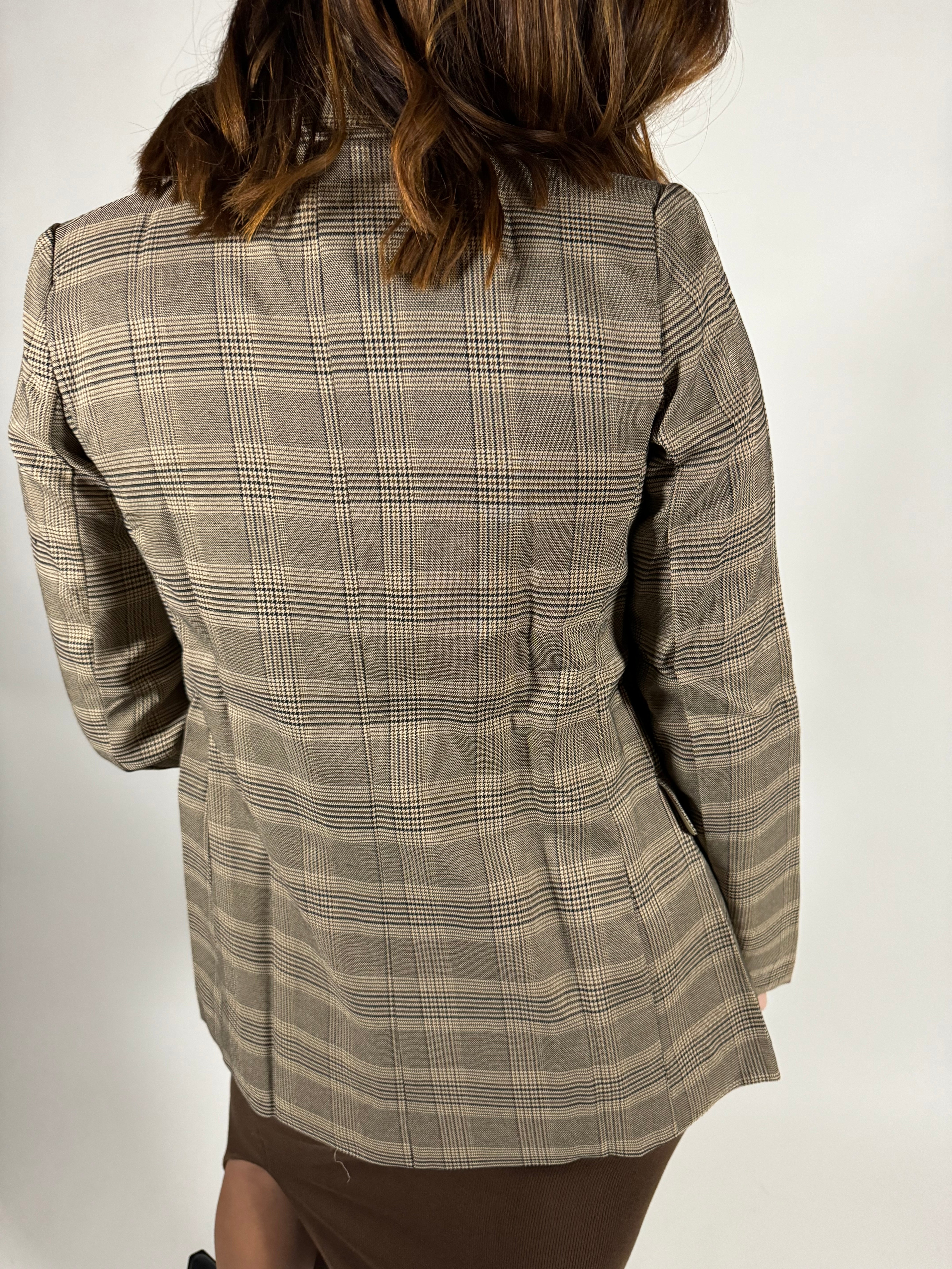 Plaid Collared Blazer