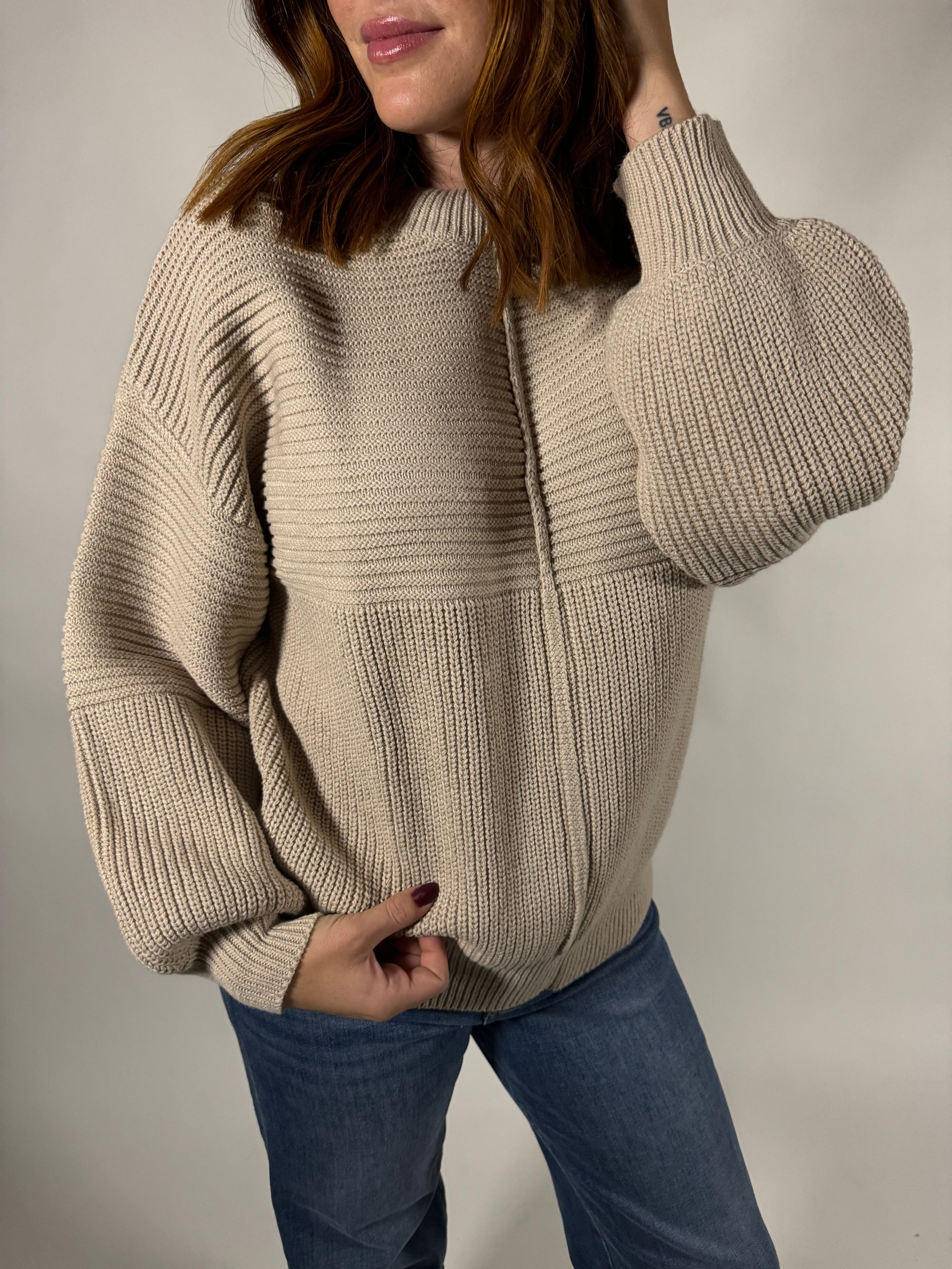 Ribbed Knitted Sweater