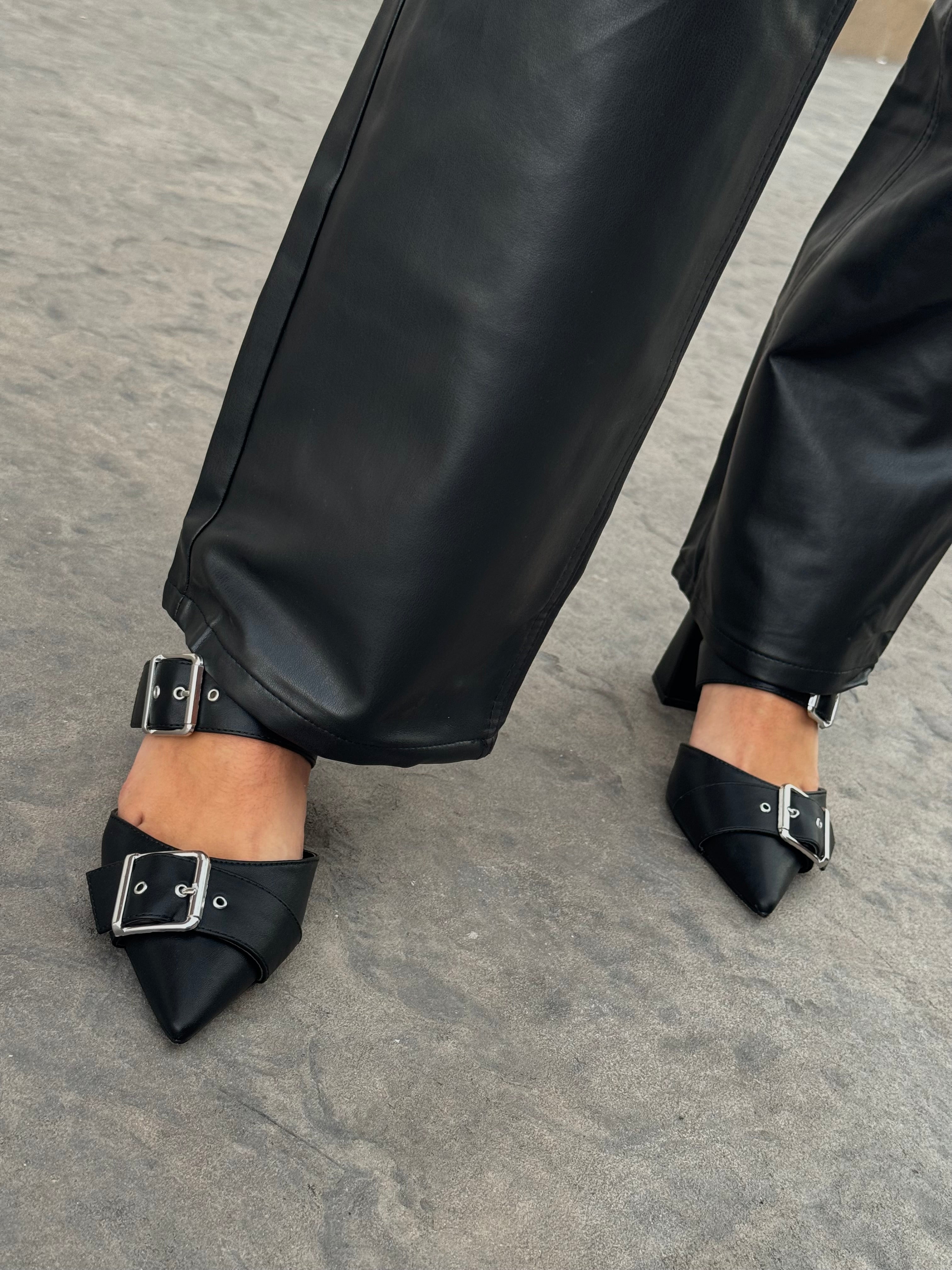 Pointed Buckle Heel